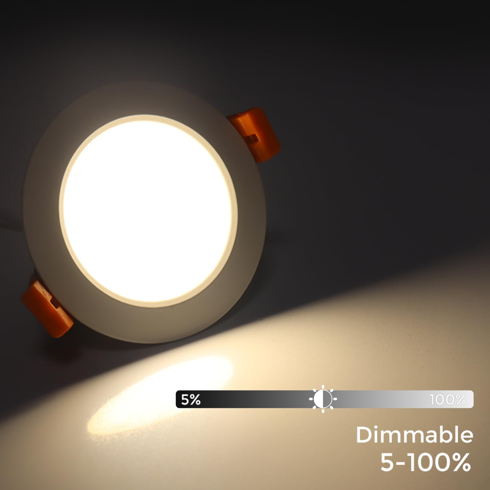 3.5'' Led Recessed Lighting Dimmable Downlight, 7W (55W Halogen Equivalent), 4000K Nature White, Cri80, Led Recessed Ceiling Lig
