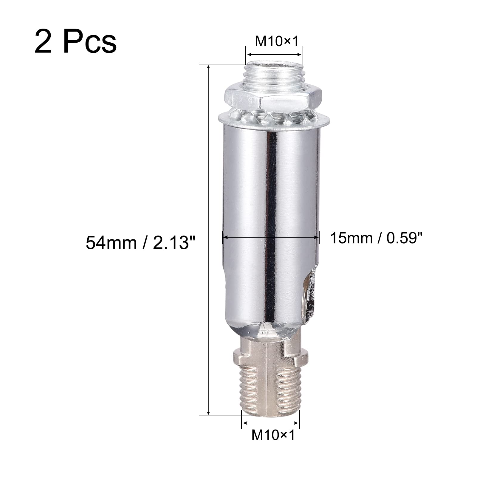 Meccanixity Sloped Ceiling Adapter 180 Degree Swivel M10 Thread, For Chandelier Ceiling Pendant Light, Chrome Pack Of 2