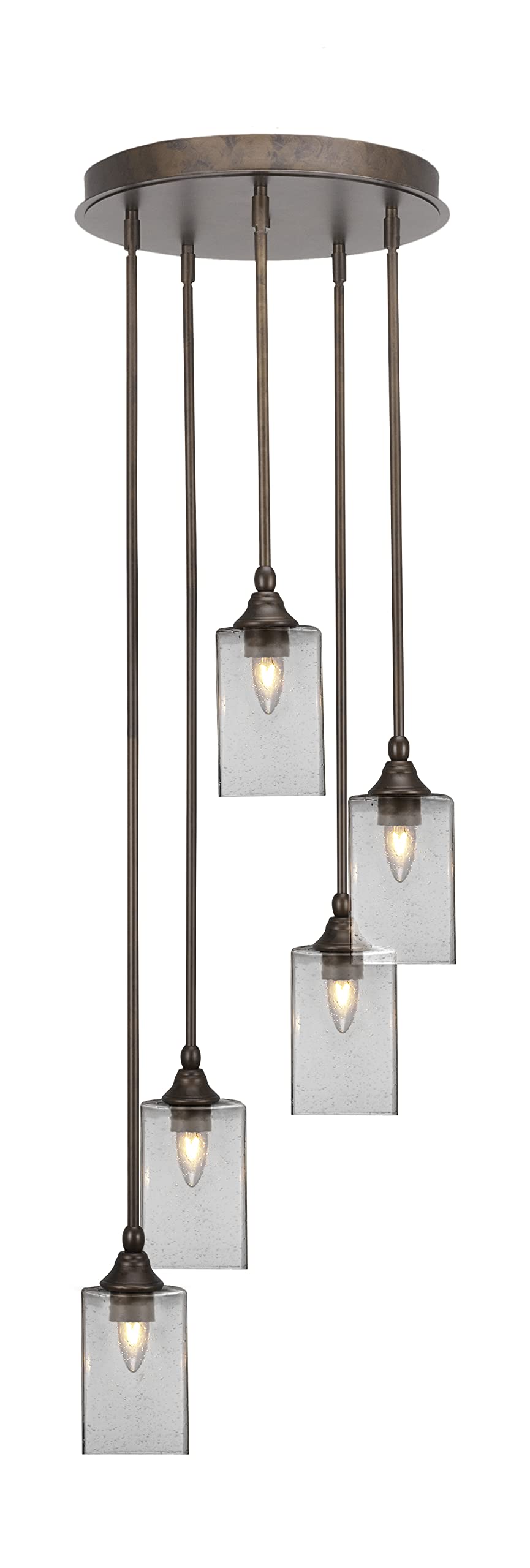 Empire 5 Light Cluster Pendalier in Bronze Finish (2145-BRZ-530)
