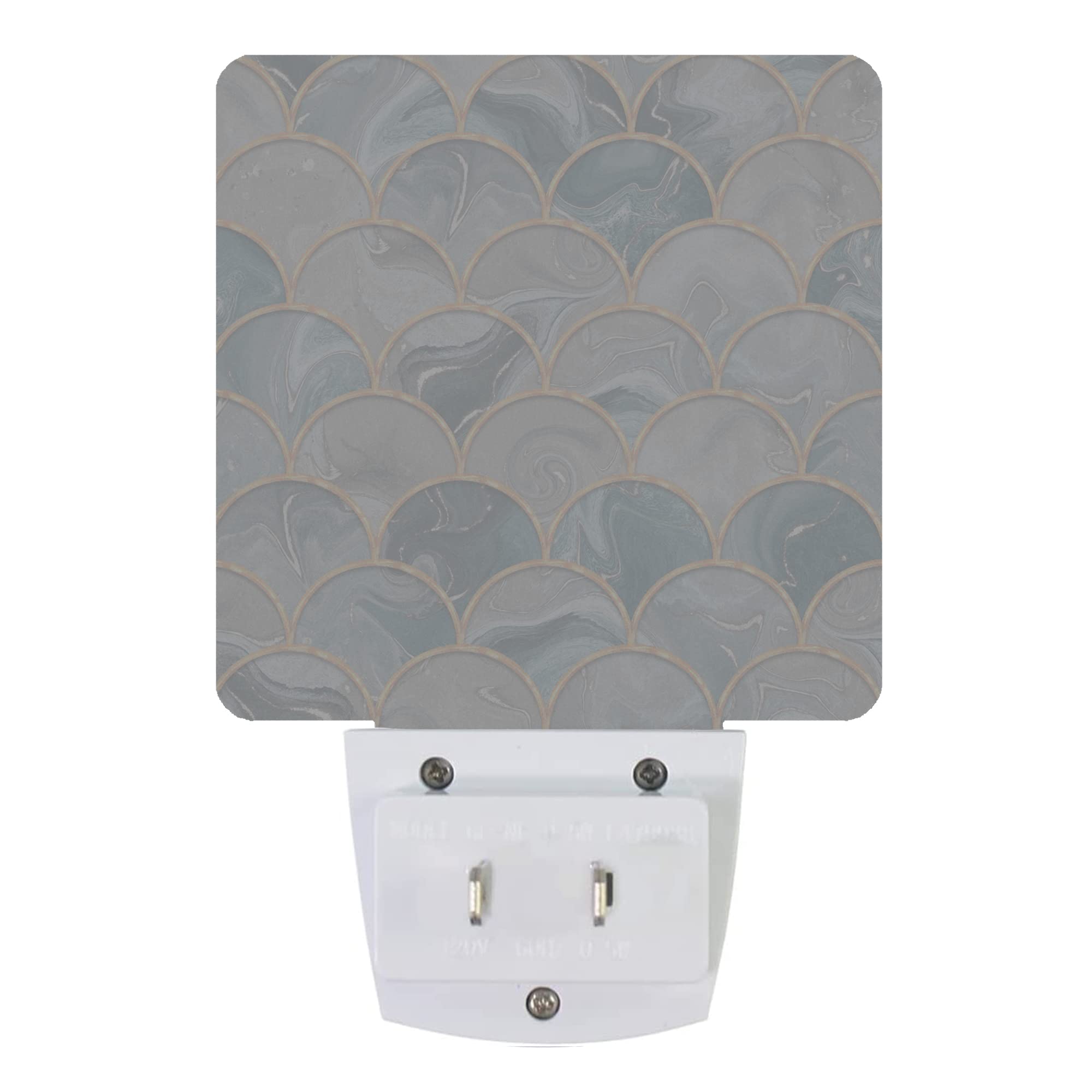 Smoaffly LED Night Light - Mermaid Fish Scales Marble, Auto Sensor, Dusk-to-Dawn, Model XD-FXYD-LST07