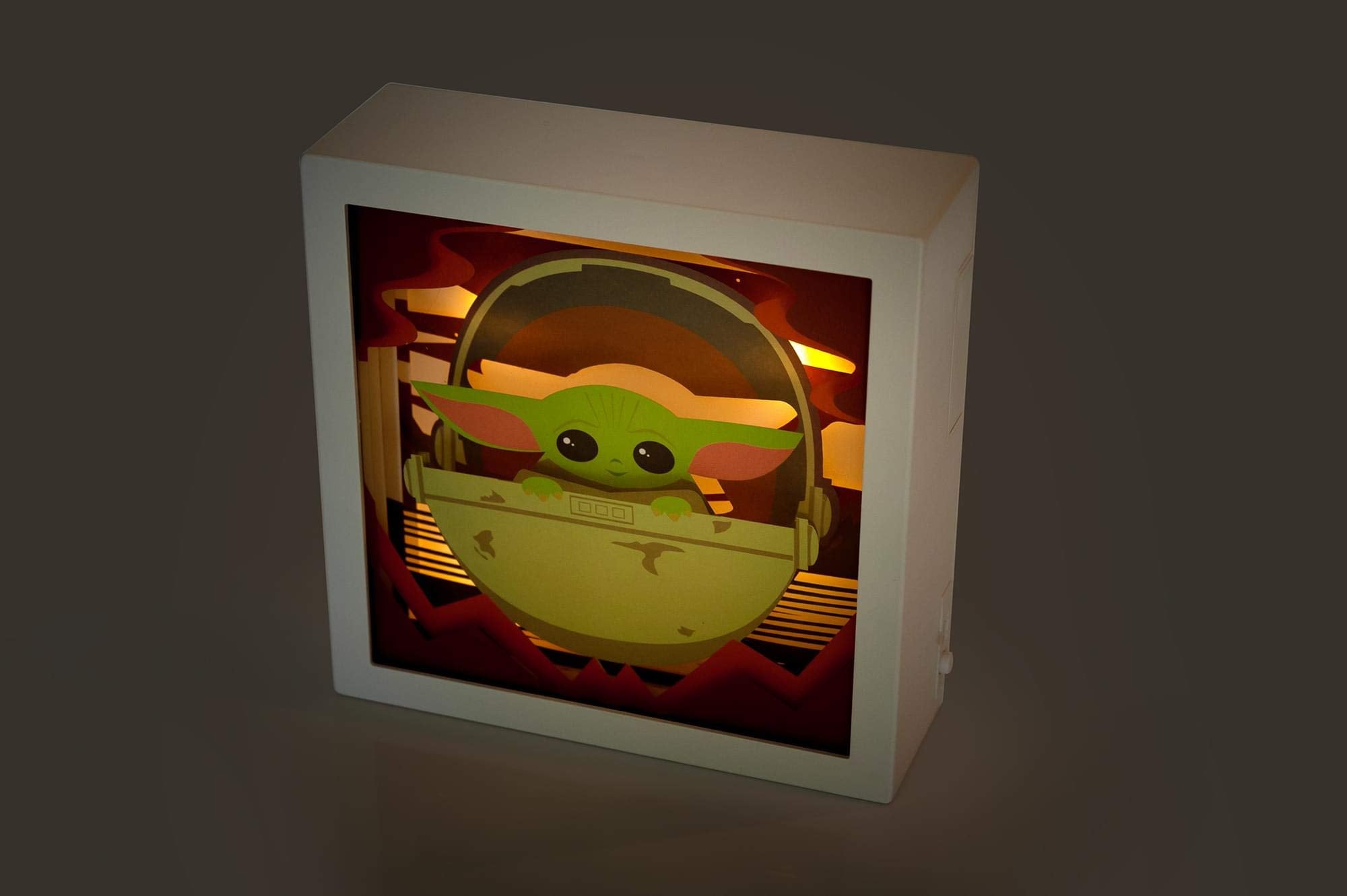 Star Wars The Mandalorian, The Child 3D Mini Shadow Light Box | 6 X 6 Inches