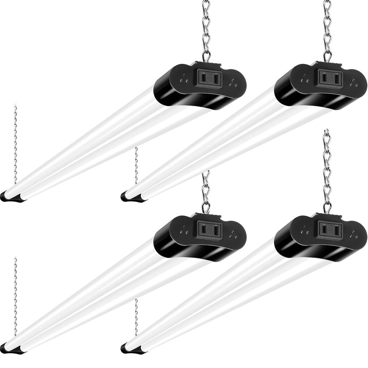 Hykolity Linkable Led Shop Light For Garage, 4400Lm, 4Ft 42W Utility Light Fixture, 5000K Daylight Led Workbench Light W/Plug [2