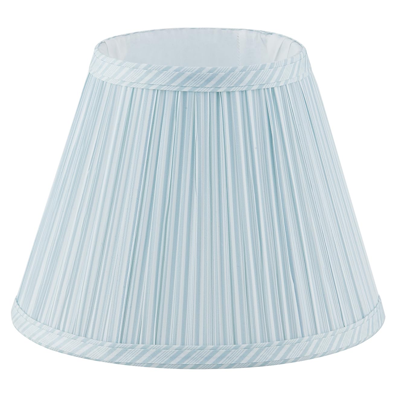 JIAOGEPENGYOU Uno Lamp Shade, Pleated Fabric Drum Shade, 5in Top x 9in Bottom x 7in Slant Height, Light Green