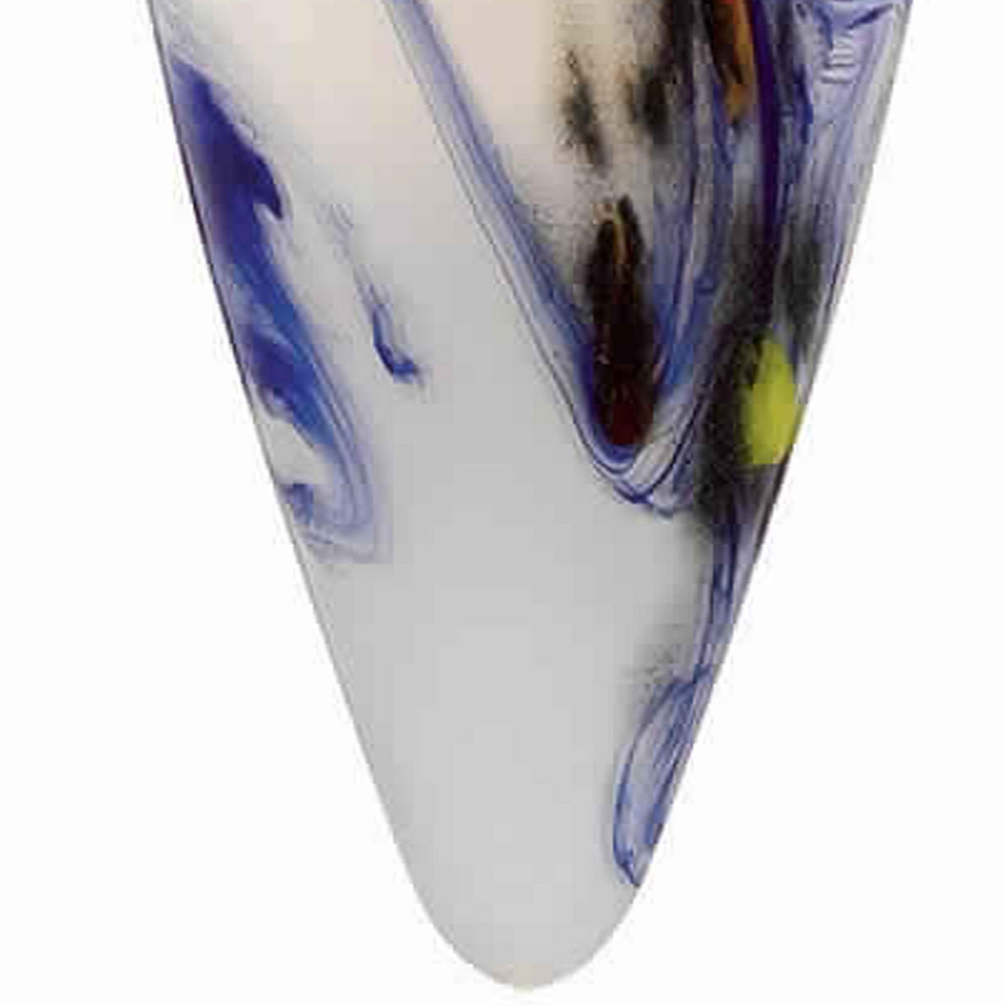 Benjara Bm223615 Tapered Design Glass Shade Pendant Lighting With Cord, White