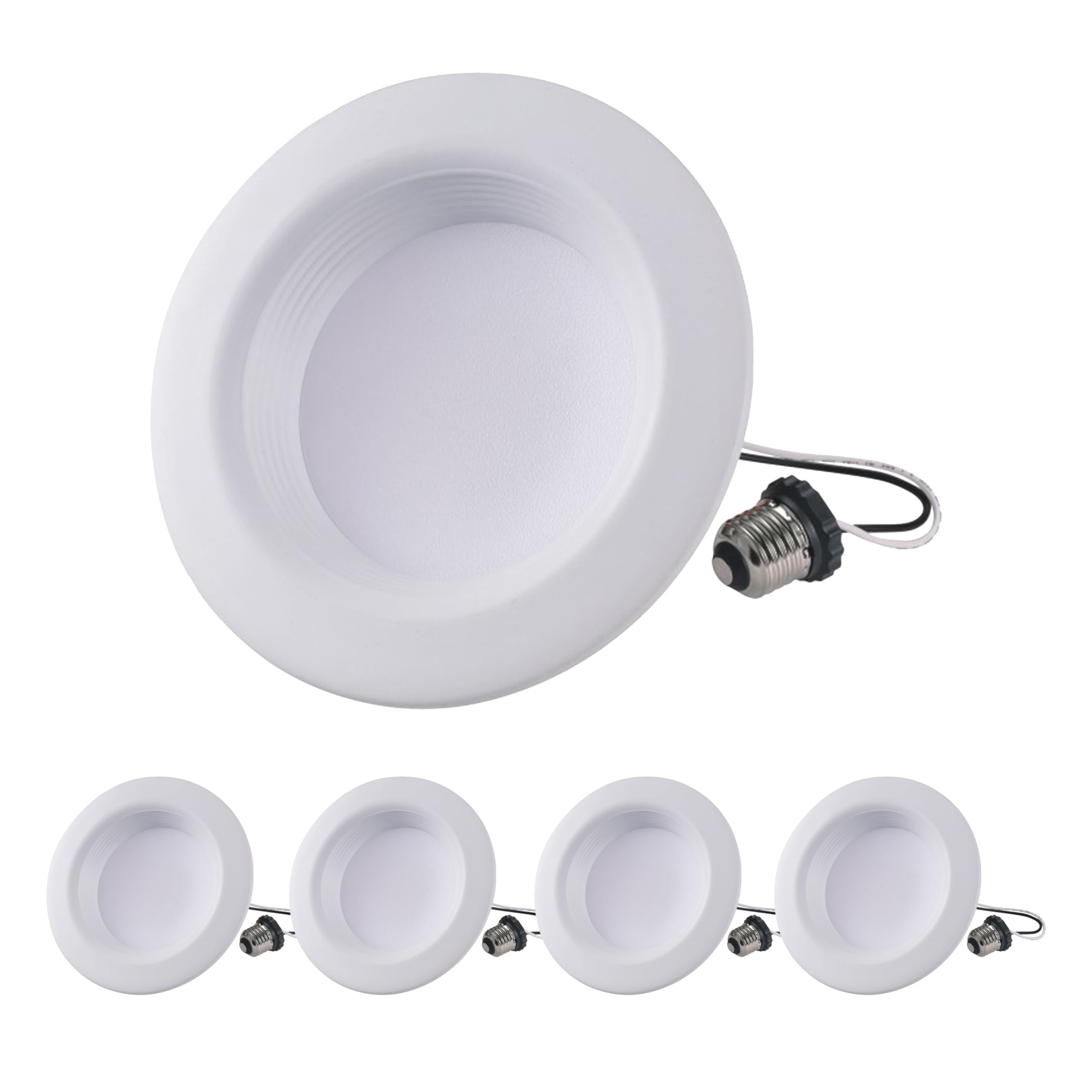 CyberTech Lighting 8W 3" Dimmable LED Recessed Downlight, 500 Lumen, 5 Adjustable Colors, Model LC8RT3-ECO-B/CCT, White