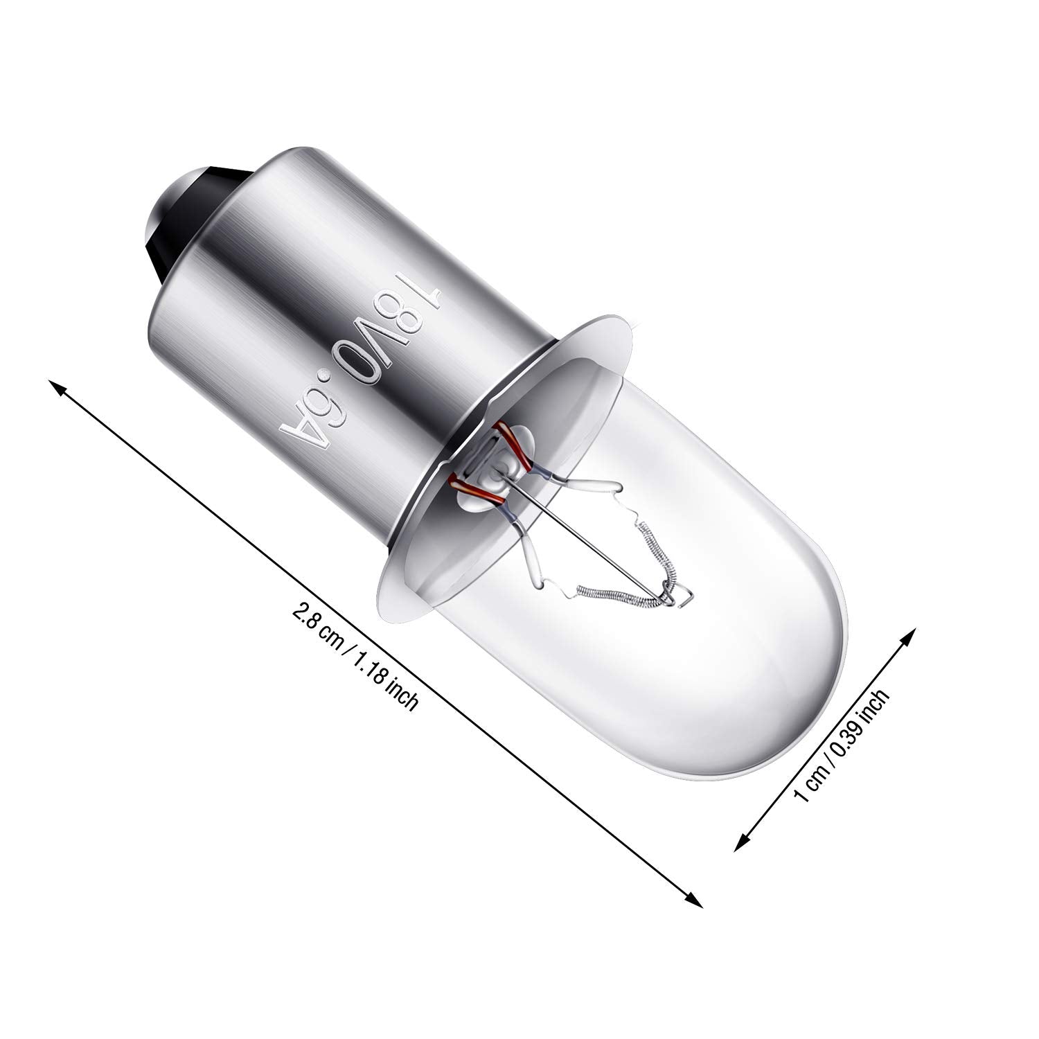 Mudder Flashlight Replacement Bulbs 8 Count Compatible with Ridgid 18V Models P700 P703 P704