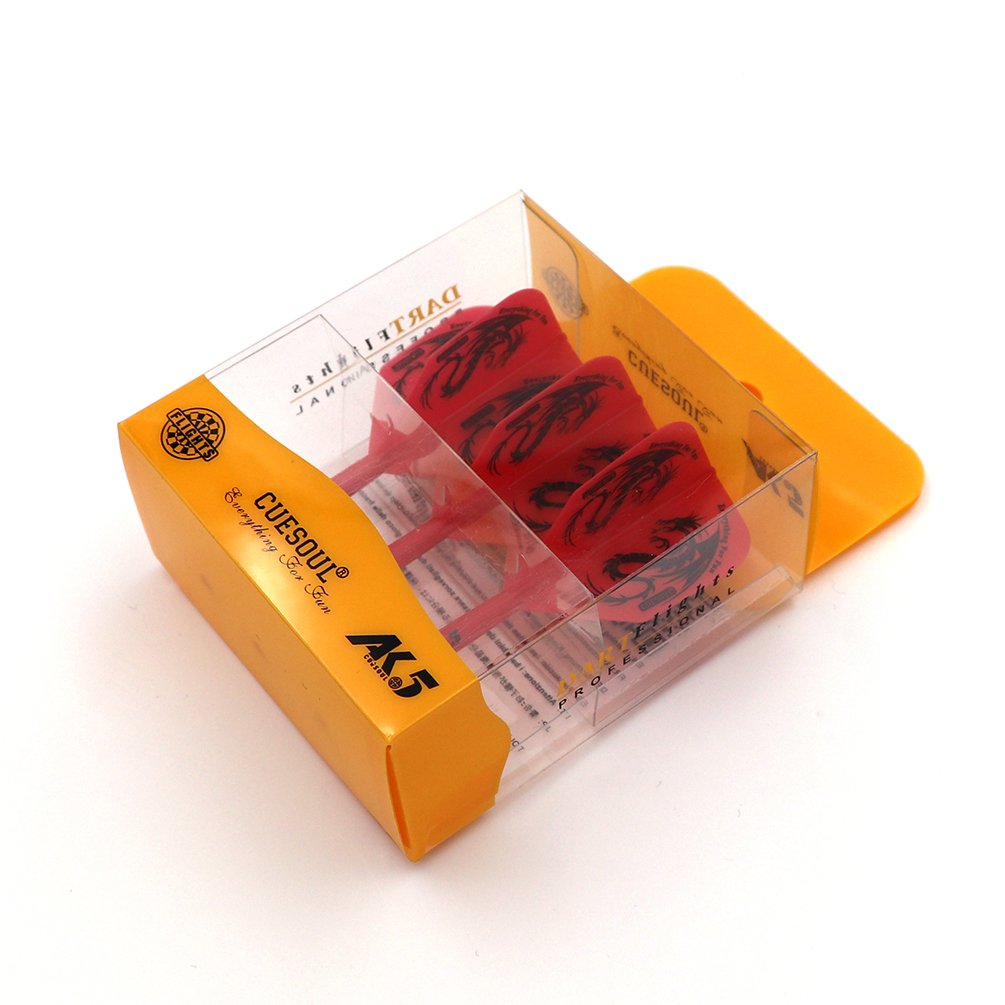 Cuesoul Dart Flights Red With Pattern Design