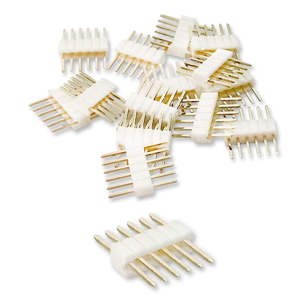 Nordic Light Solutions Extension Cable for Philips Hue Lightstrip V4 & Solo - 6-Pin Socket (Pack of 15) - Plastic - White