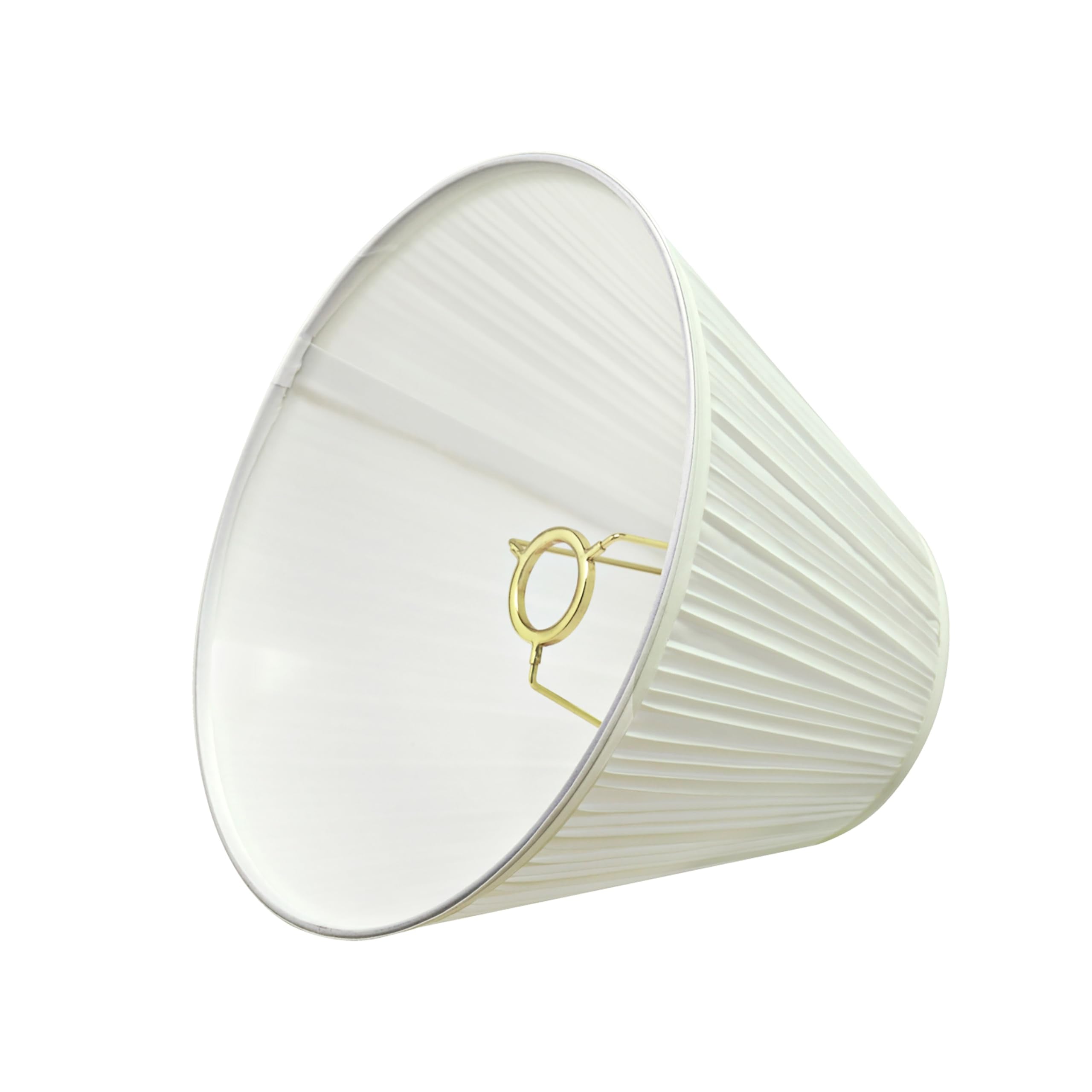 Aspen Creative 59126A Transitional Empire Shape Uno Construction Lamp Shade, White, 6&quot; Top X 12&quot; Bottom X 9&quot; Slant Height