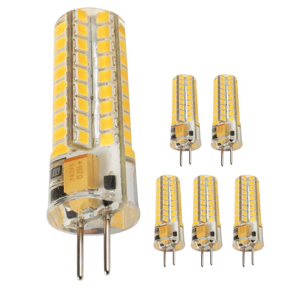 Ukey U Gy6.35 Led, Led Halogen Replacement 5W Bi-Pin Base 12V Ac/Dc 2700K Warm White,Led Landscape Light Bulbs 50W Replacement 5