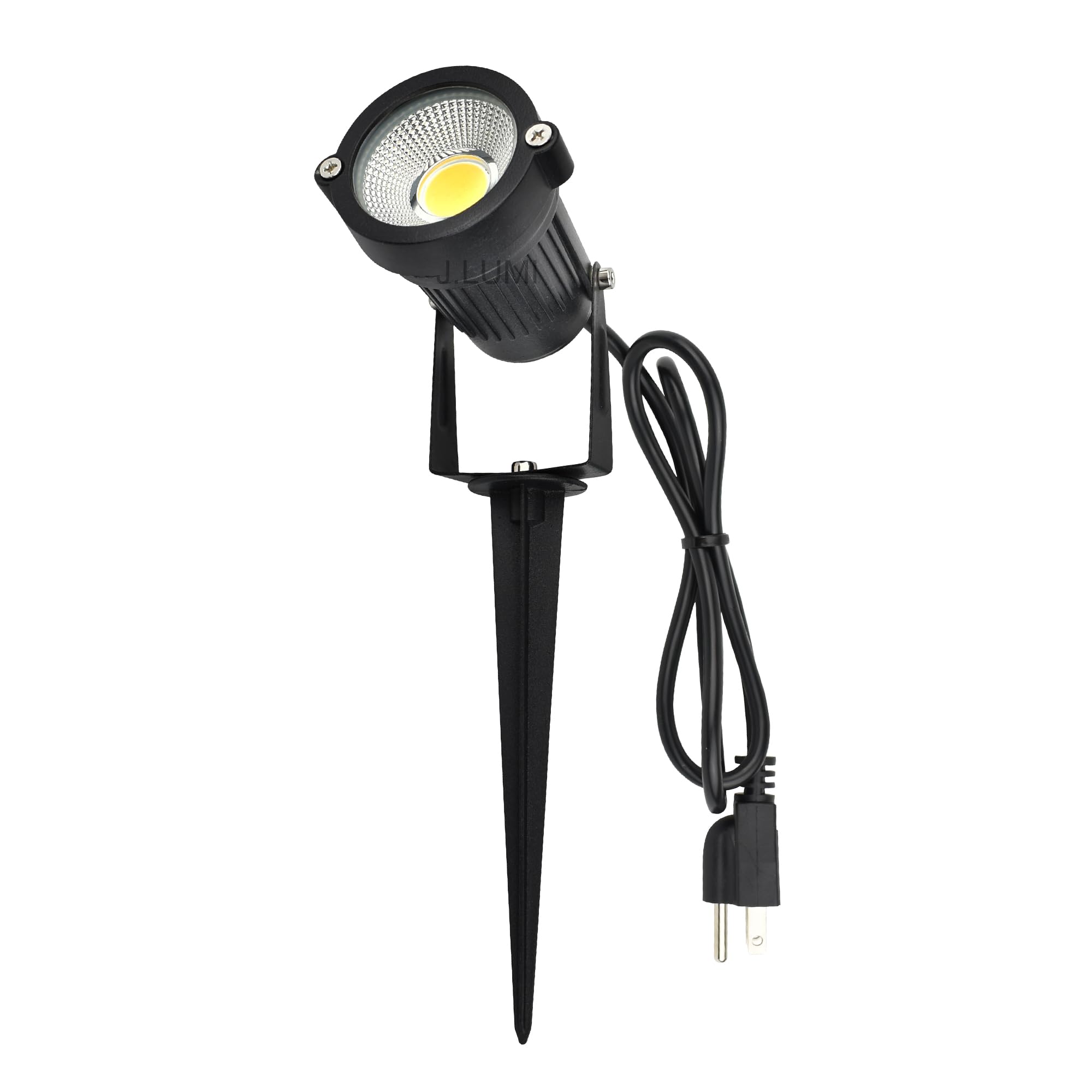 J.LUMI LED Landscape Spotlights GSS6005, 5W, 120V AC, 3000K Warm, Aluminum, 1 Pack, Black