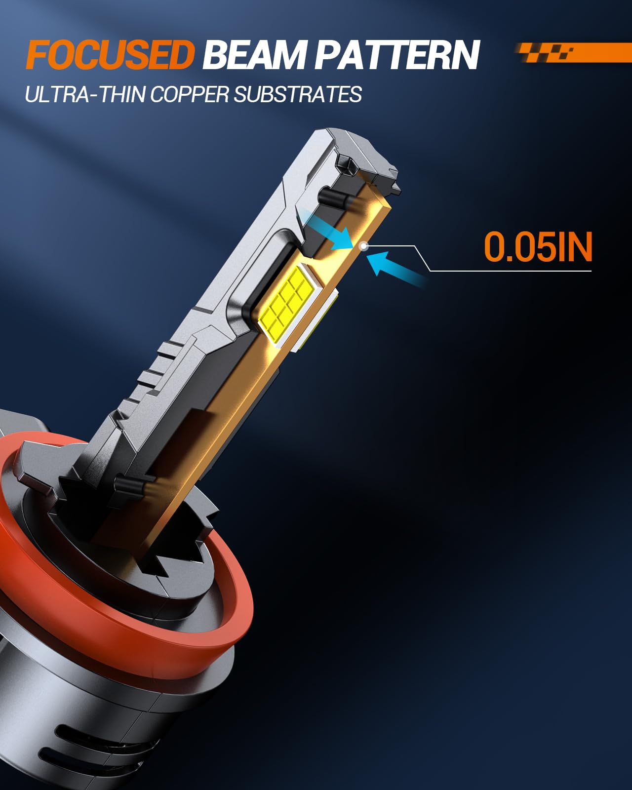 SEALIGHT 9005/HB3 H11 Fog Bulb, 46000LM Brightness, Wireless, Quick Installation, Pack of 4, White