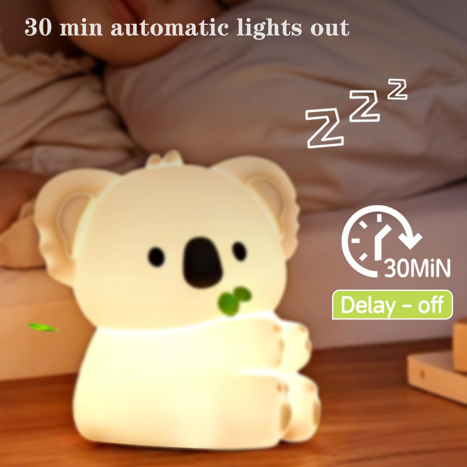 Bestfaith Cute Koala Night Light  Led Squishy Night Lamp  7 Colors Dimmable Timer Nursery Nightlight For Kids  Rechargeable Touch Lamp  Dorm Decor  Kids Funny Gifts(Koala)