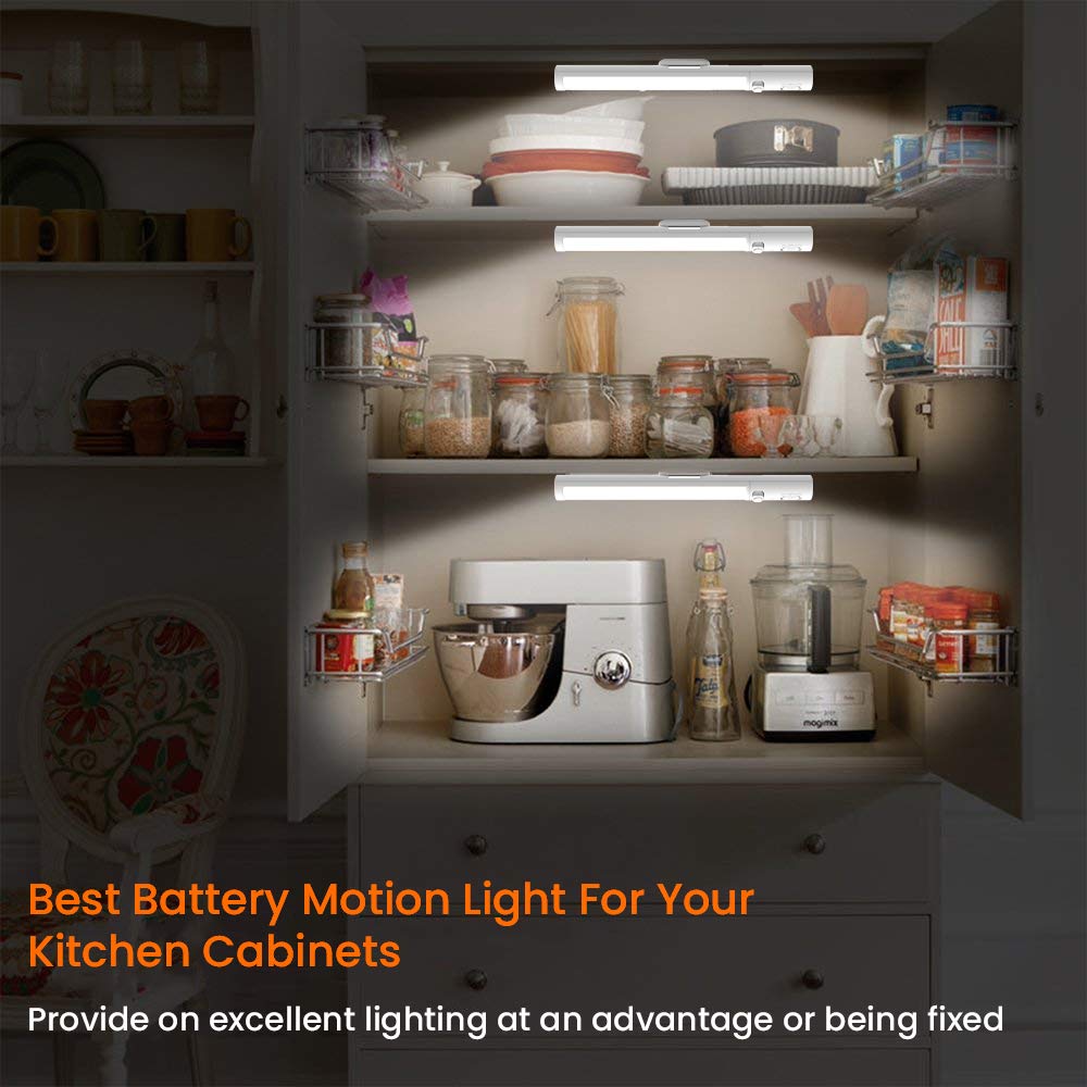 Calionltd Wireless Led Under Cabinet Lighting, Motion Sensor Night Light Bar - 2 Pack, 6000K