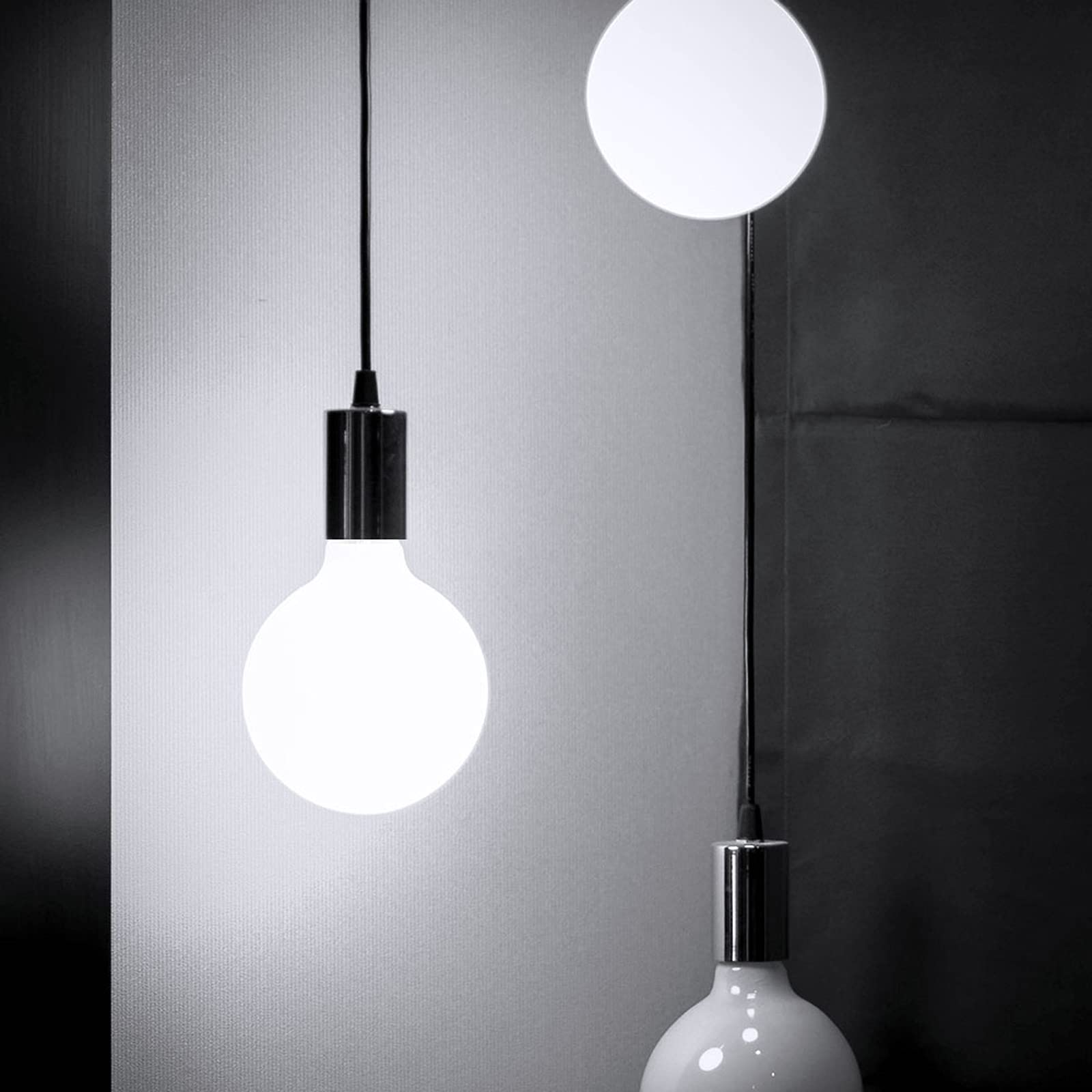 Lxcom Lighting G95 LED Globe Light Bulbs, 9W Cool White 6500K, Glass, 4 Count