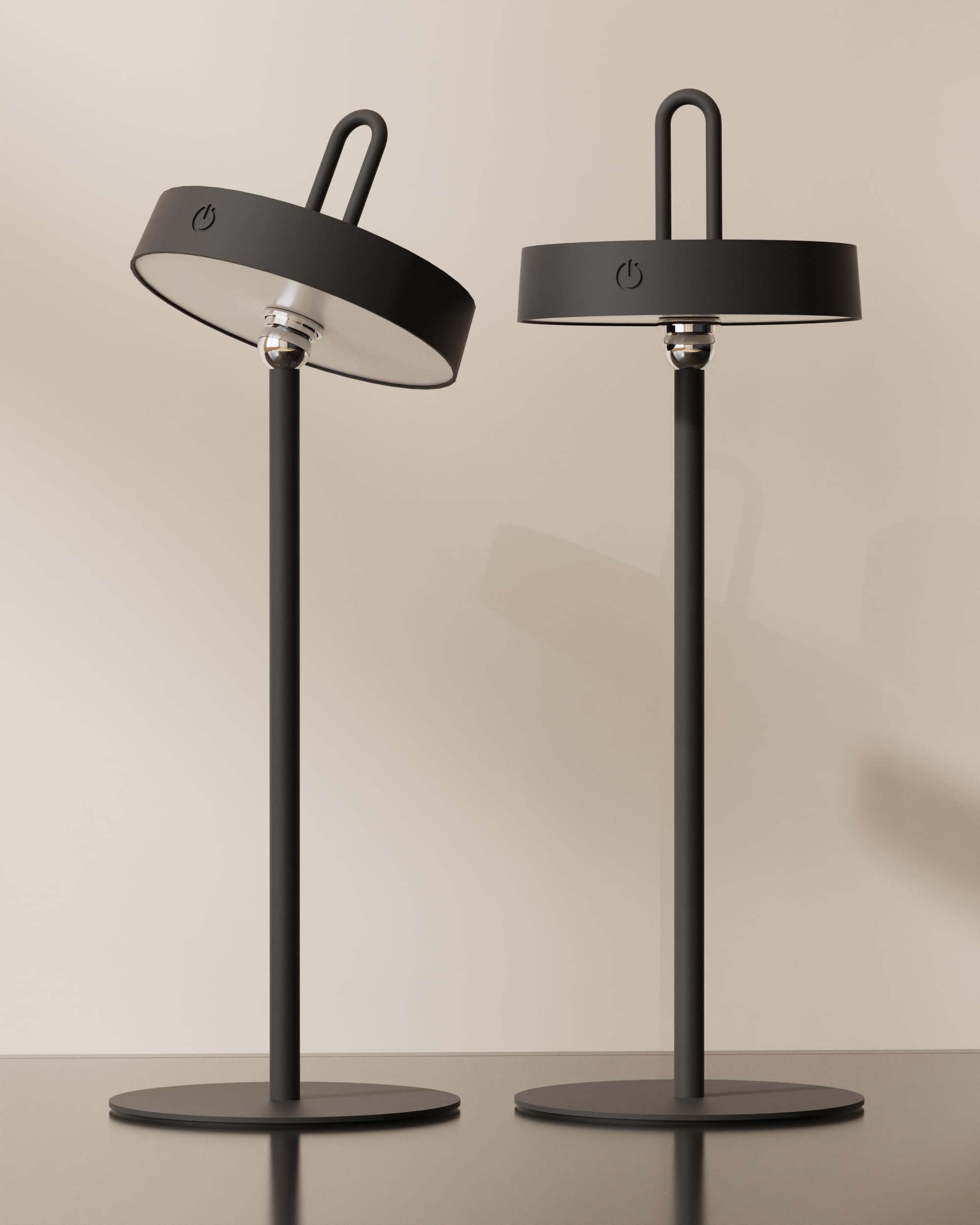 Lightapex Cordless Table Lamps, 2-Pack, Rechargeable Portable Lamps with Stepless Dimming, Touch Control, Detachable Magnetic De