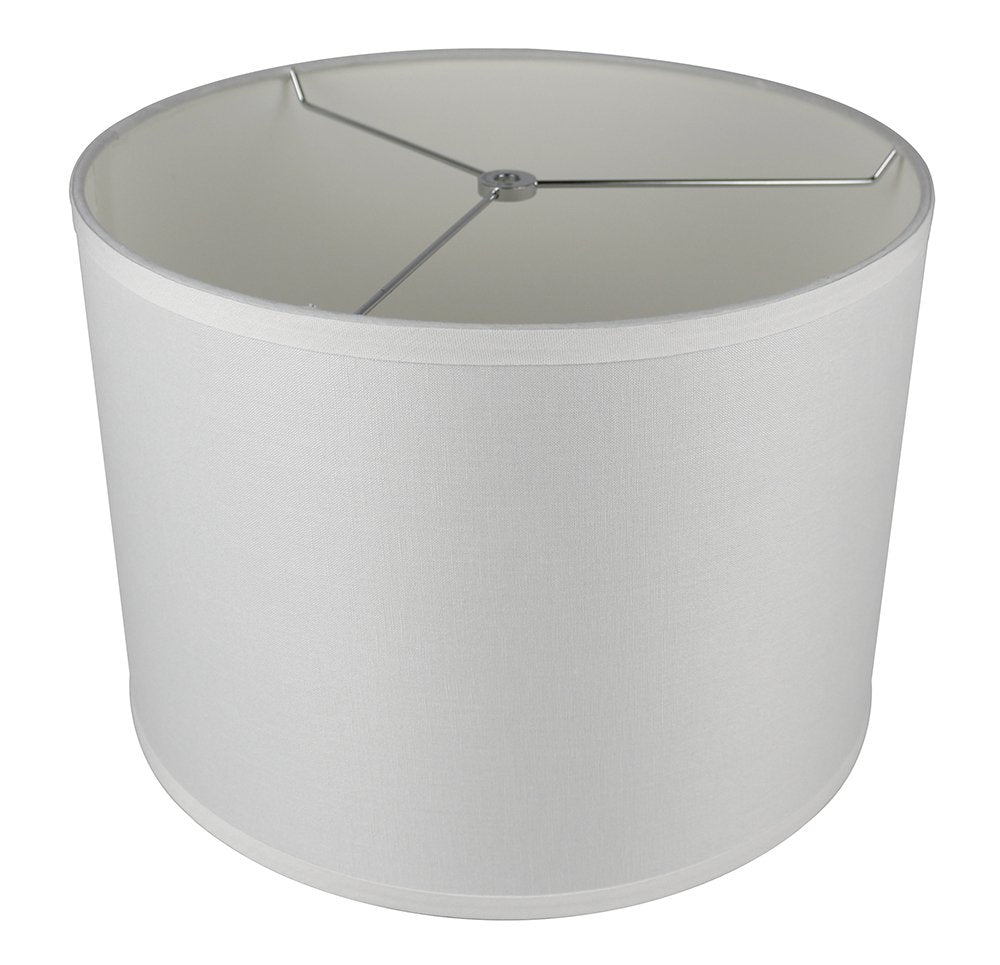 Urbanest Classic Drum Lampshade, 14x14x10 Inch, Off White, Linen and Metal