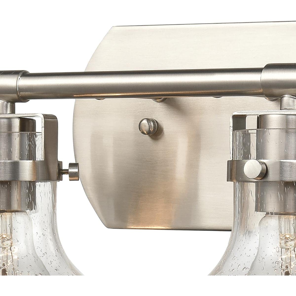 Elk Home Salamanca Satin Nickel 4-Light Vanity Light With Clear Seeded Glass, 29W X 7D X 9.