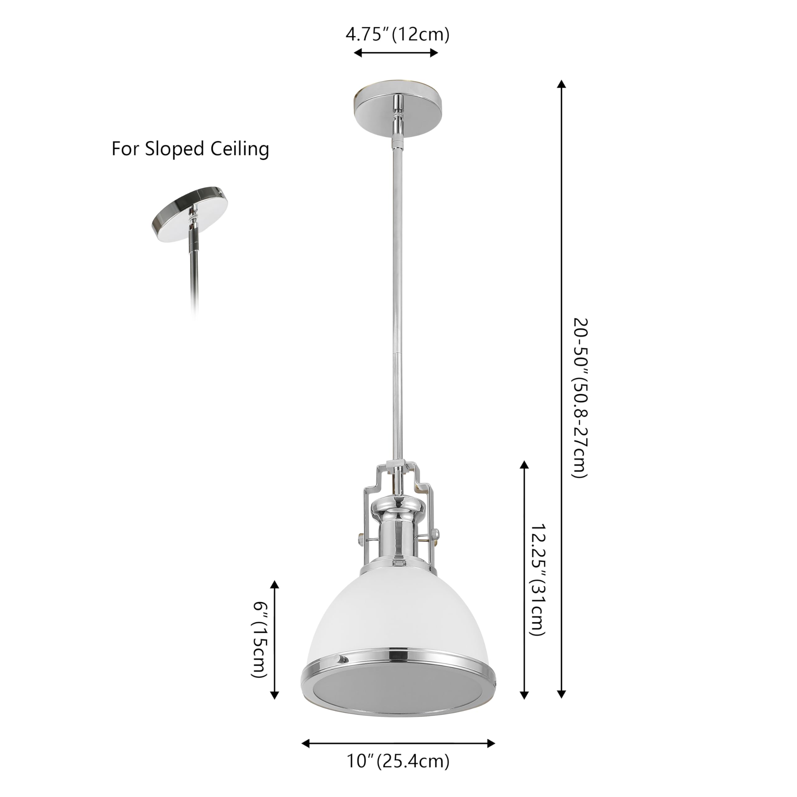 Jonathan Y Jyl9535C Homer 10'' 1-Light Modern Industrial Iron Led Dome Pendant, Bohemian, Classic, Cottage, Farmhouse, Industria