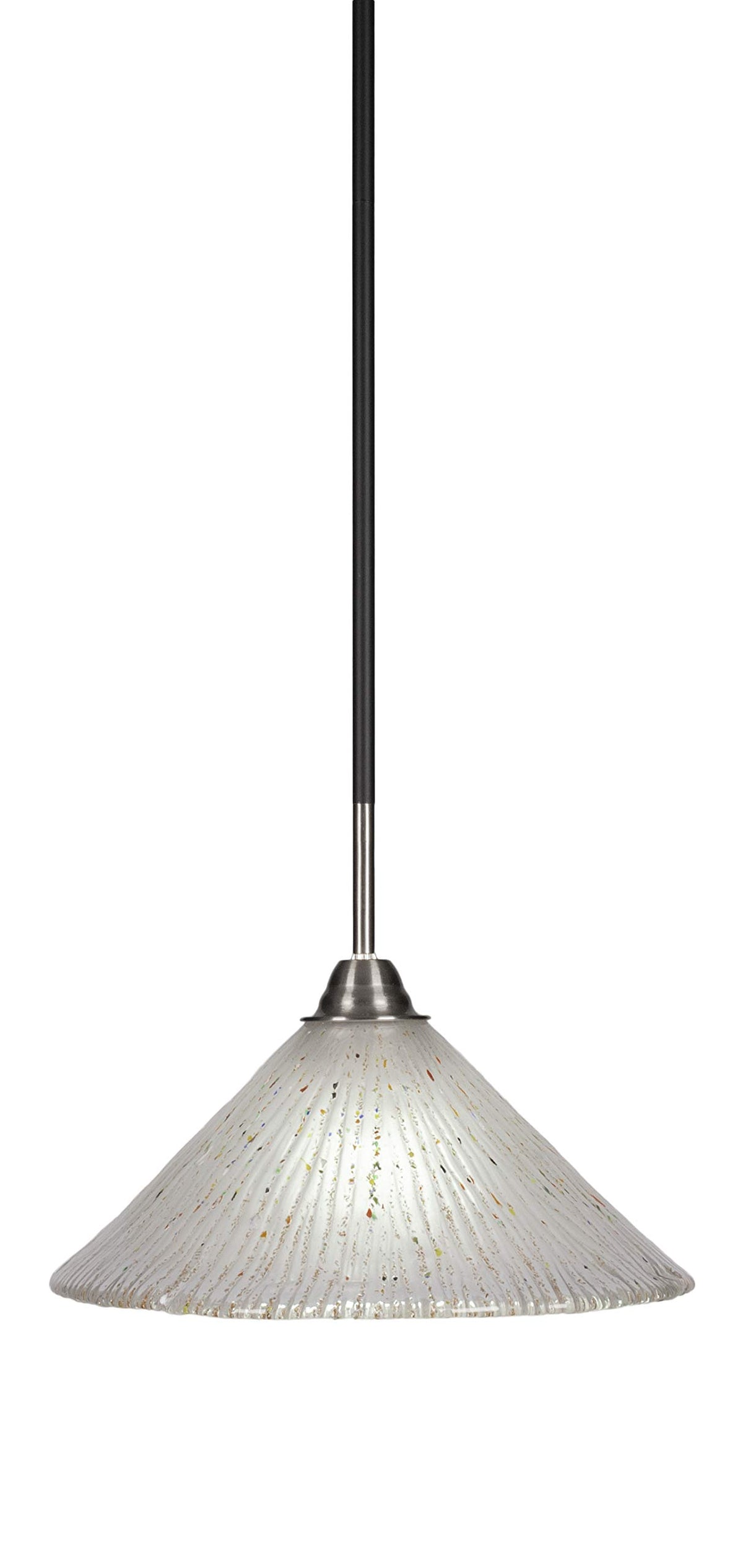 Toltec Lighting Paramount 1 Light Pendant In Matte Black & Brushed Nickel (3401-Mbbn-701)