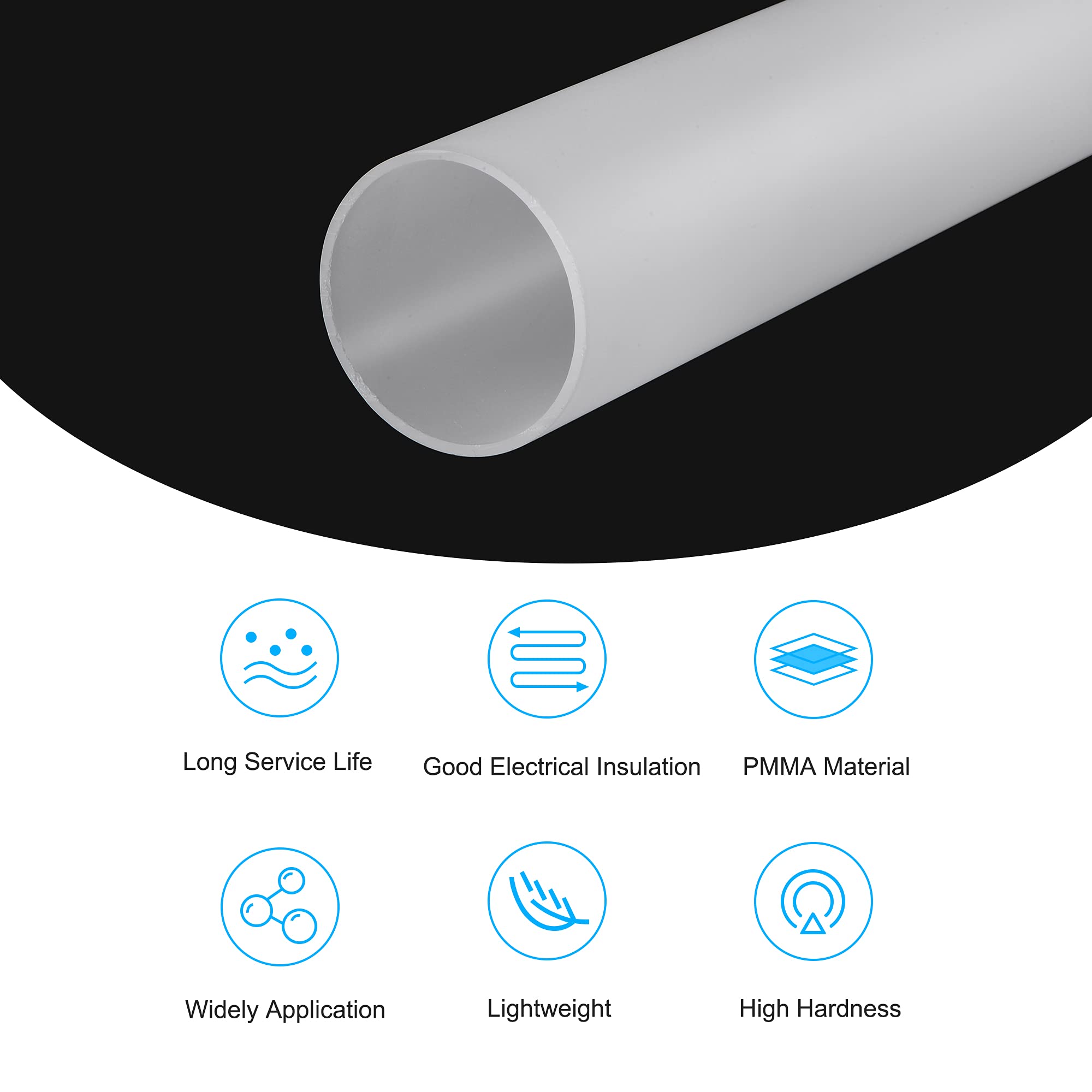 Meccanixity Clear Frosted Acrylic Lamp Shade 46Mmx50Mm 305Mm(12'') For Lampshade, Lighting