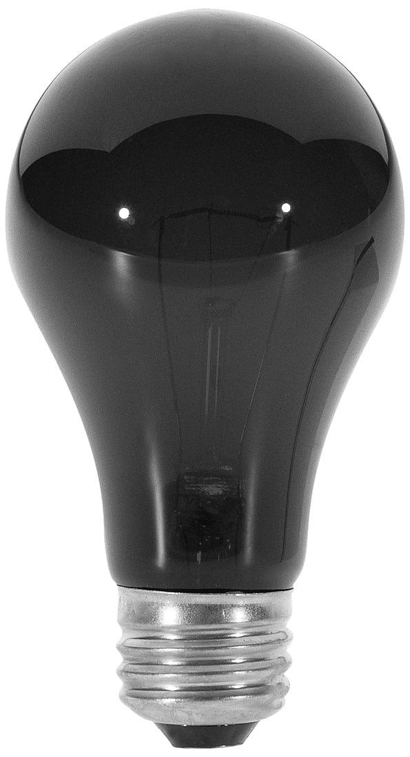 Satco S3920 A19 Incandescent Light Bulb, 75 Watt, Black Light, Glass
