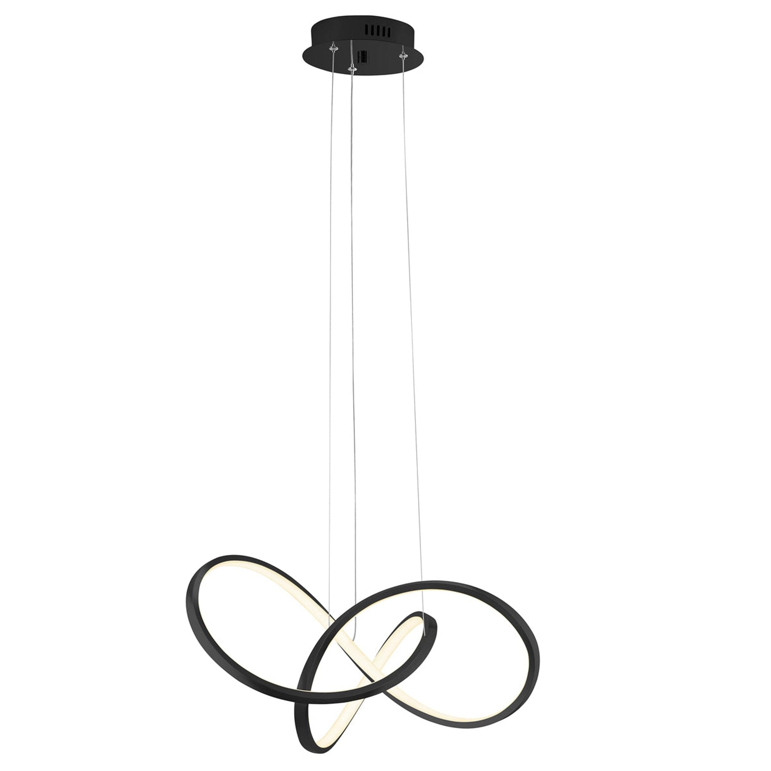 Knotted Led Dimmable Chandelier - Black