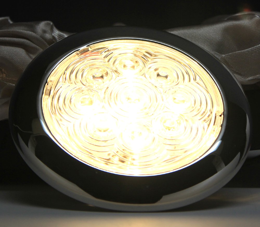 Marine Boat Bright 3.7&quot; D Round Ceiling Light Water Dust Proof Samsung Led Bulbs