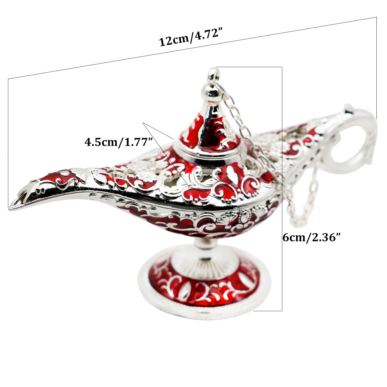 Hsiwto Aladdin Magic Genie Lamps - Classic Vintage Legend Magic Genie Light Costume Lamp For Home Wedding Table Decoration, Small Size Gold&White