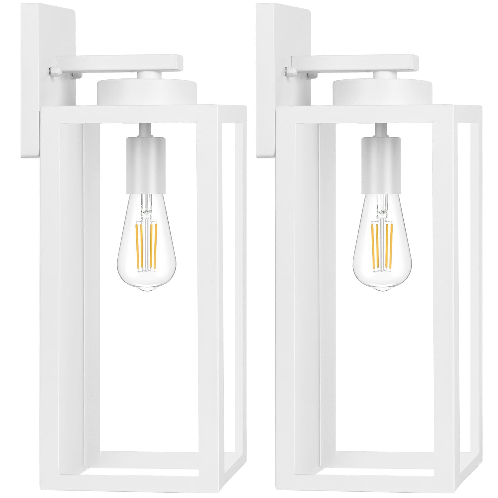 Large Size Outdoor Wall Light Fixtures, Exterior Lighting Fixtures Porch Sconces Wall Mounted, Waterproof White Outdoor Wall Lan