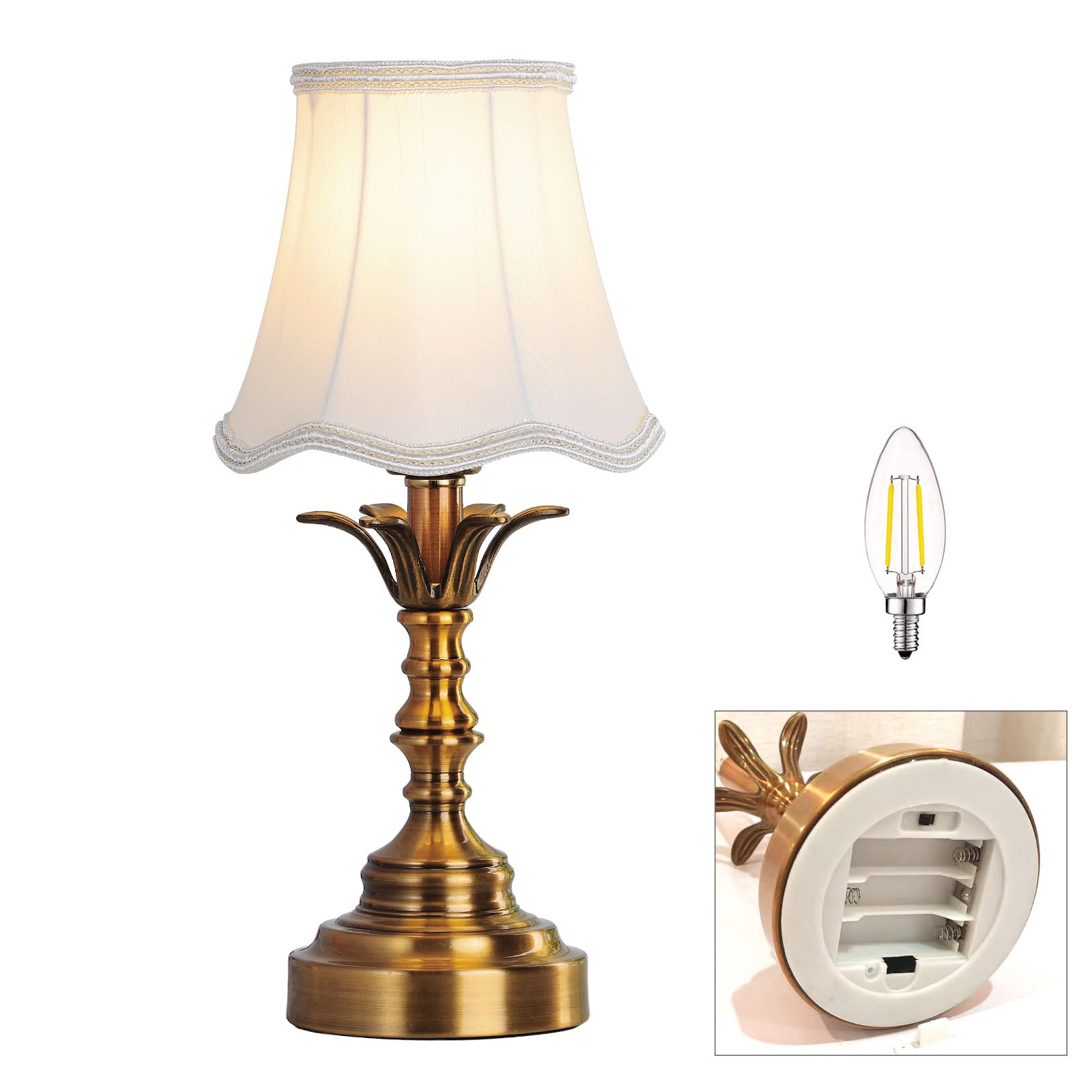 YLWYGY Small Mini Vintage Table Lamps Cordless