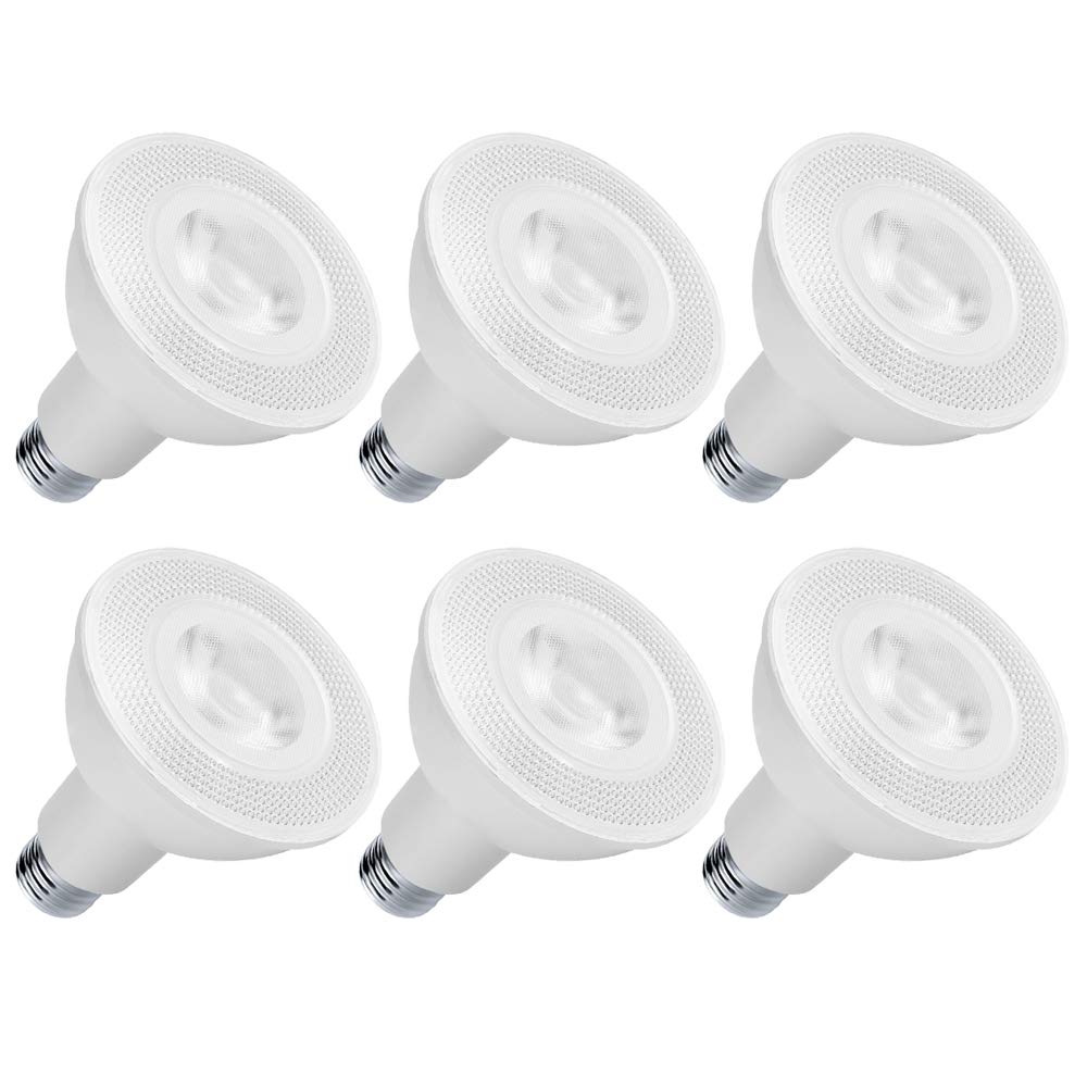 LumStory PAR30 LED Long Neck Flood Light 5000K Daylight White Dimmable 12W(75W Halogen Equivalent) E26 40 Degree Spot Light Bulb