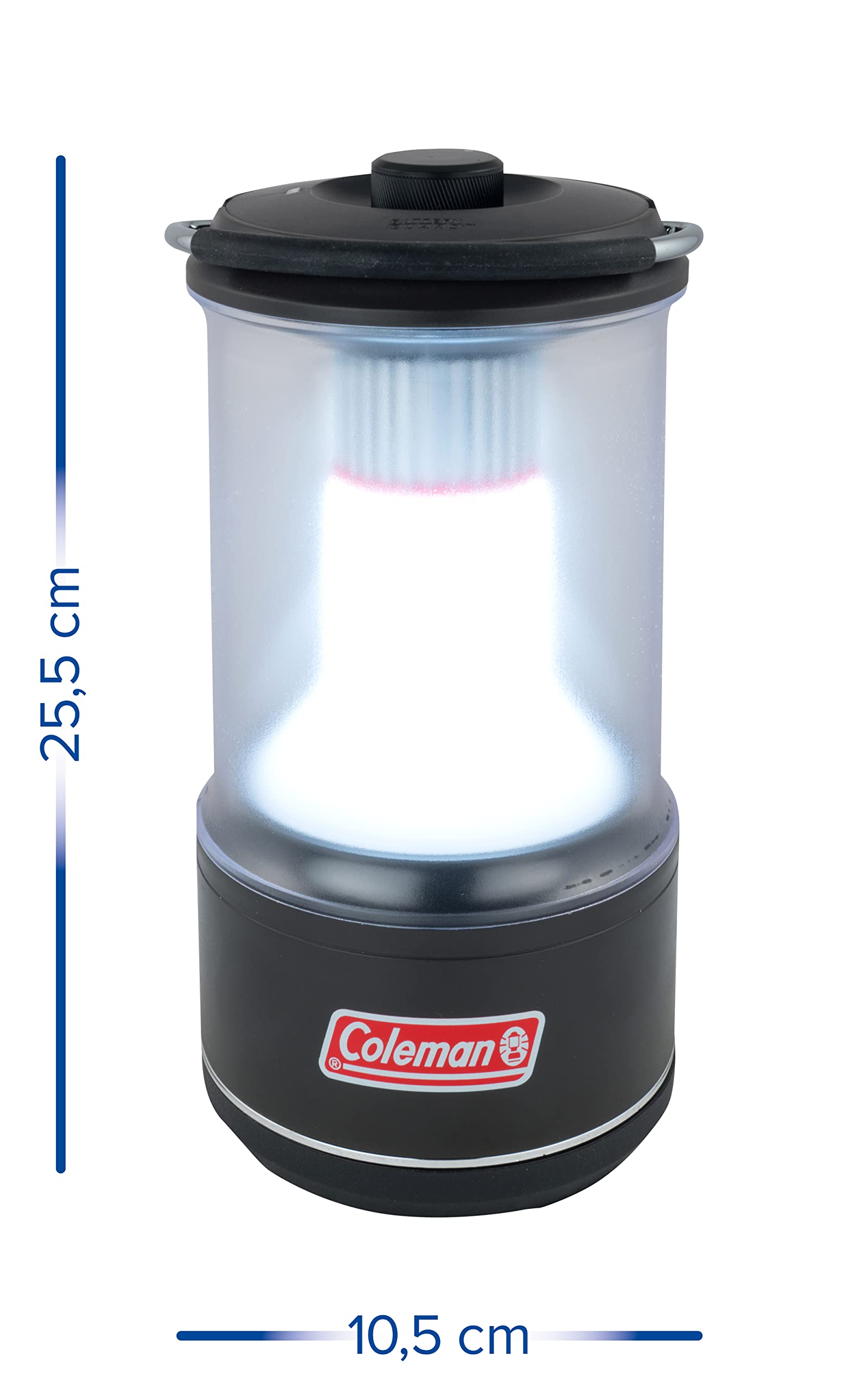 Coleman LED Lantern Batteryguard 800 Lumens, Super Bright High Power Cree Led Lamp, Portable Camping Light Lantern - Black, Smal