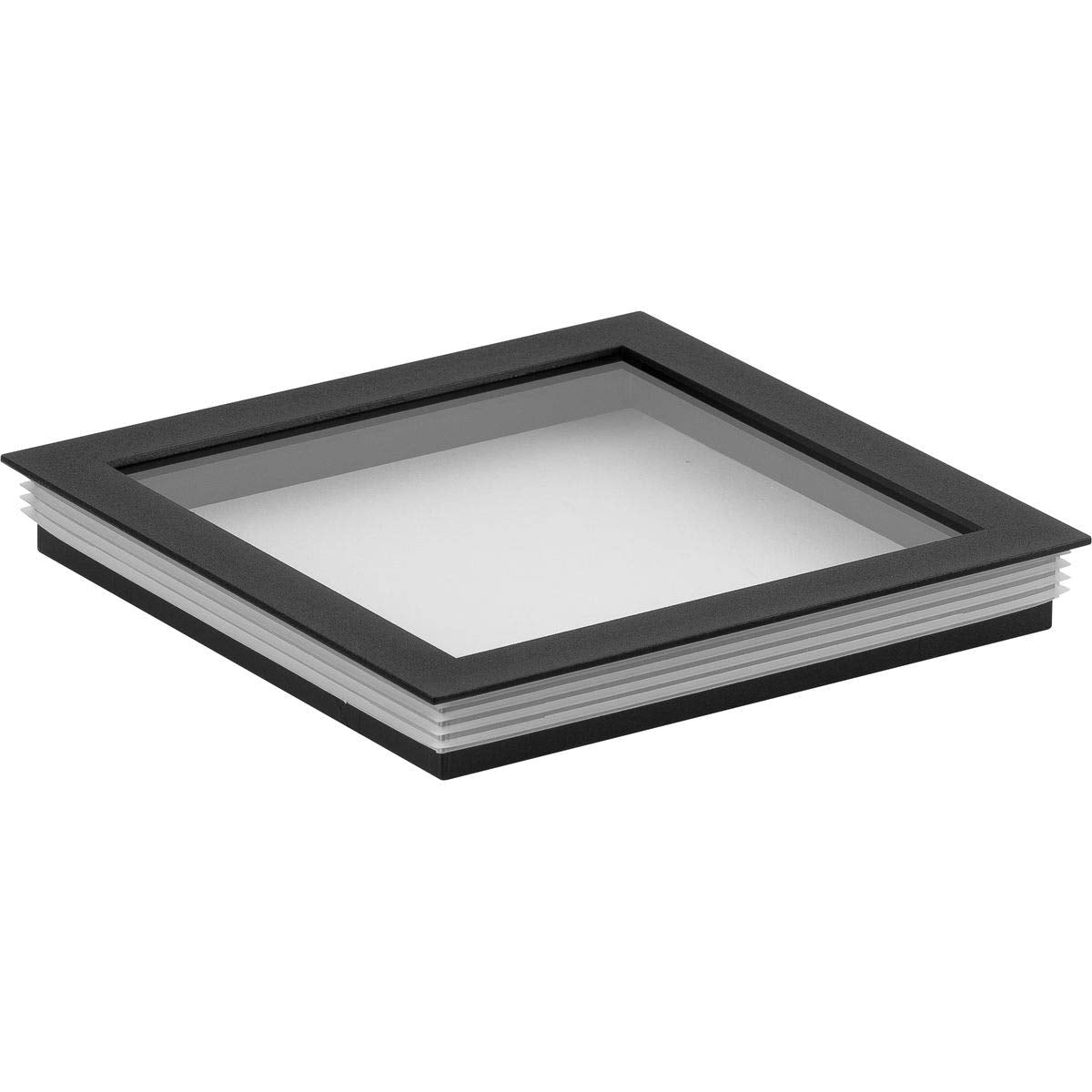 Progress P860047-031 Cylinder Lens - 6 Inch Square Top Cover Lens For Led Cylinder, Black Finish With Clear Glass