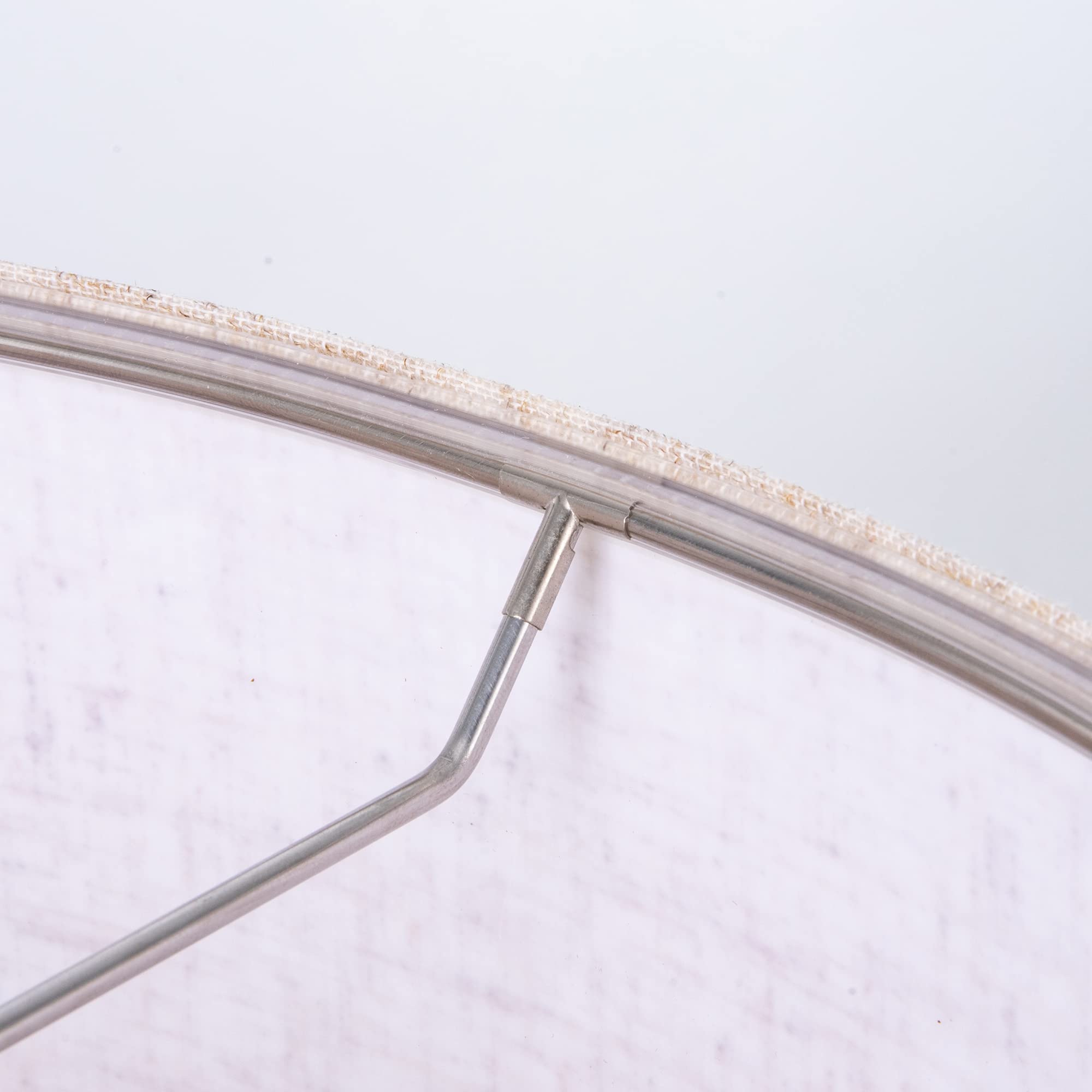 Wellmet Fabric Drum Lampshade, 18X18X12, Linen, Model Ds-Tls006, Classic Modern Style, Spider Fitter For Table & Floor Lamps