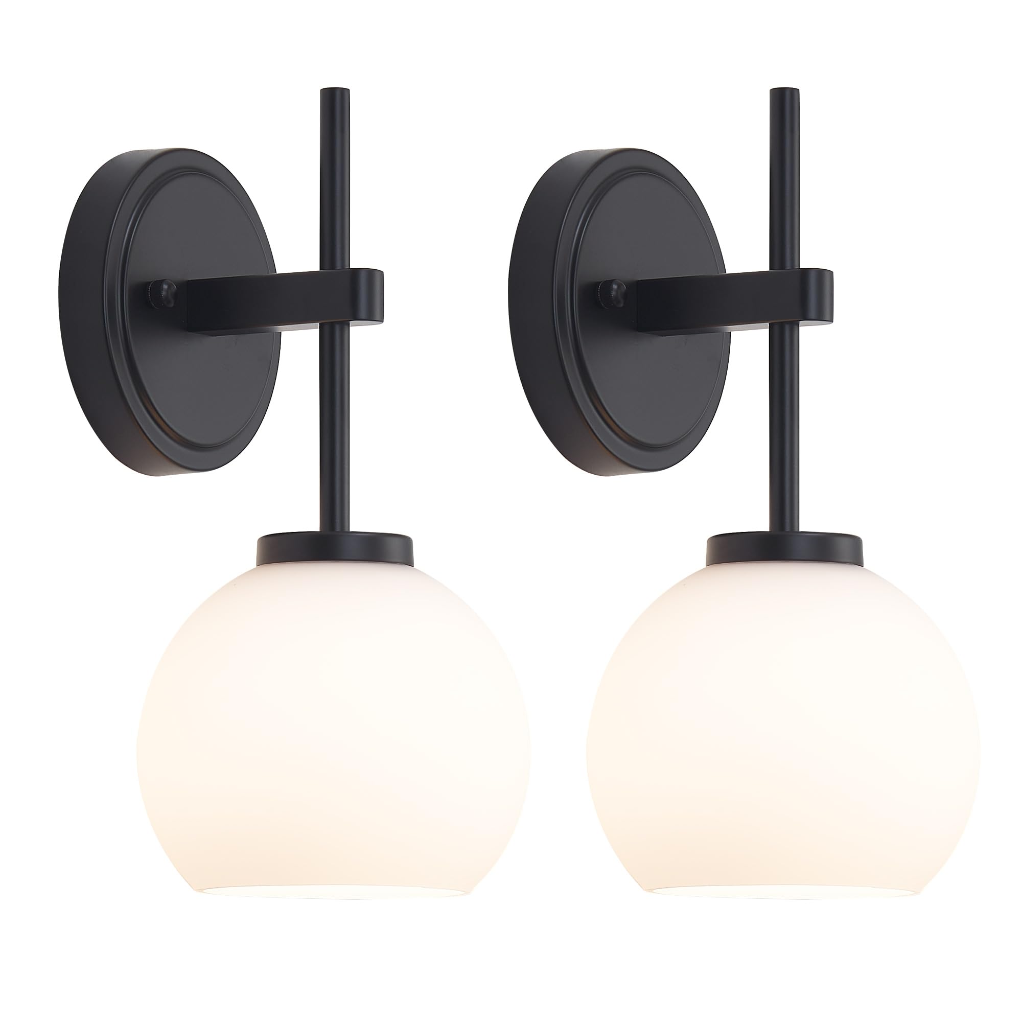 Black Wireless Rechargeable Wall Sconces with Remote Control, Battery Operated Wall Sconce Set of 2, LED Dimmable Wall Lights wi