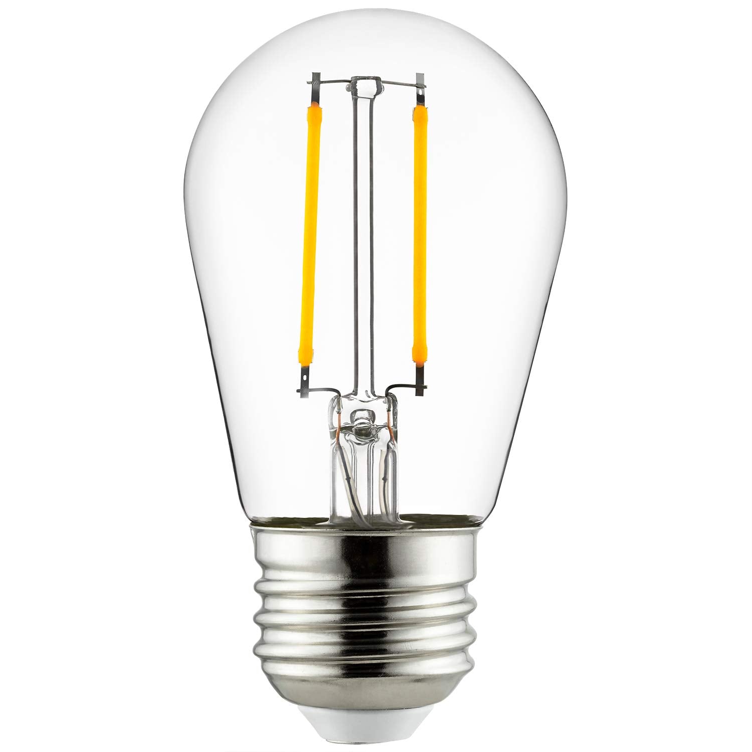 Sunlite LED S14 Filament Bulb, Dimmable, 2W (25W Equivalent), 200 Lumens, Medium Base (E26), 2700K Warm White, 
