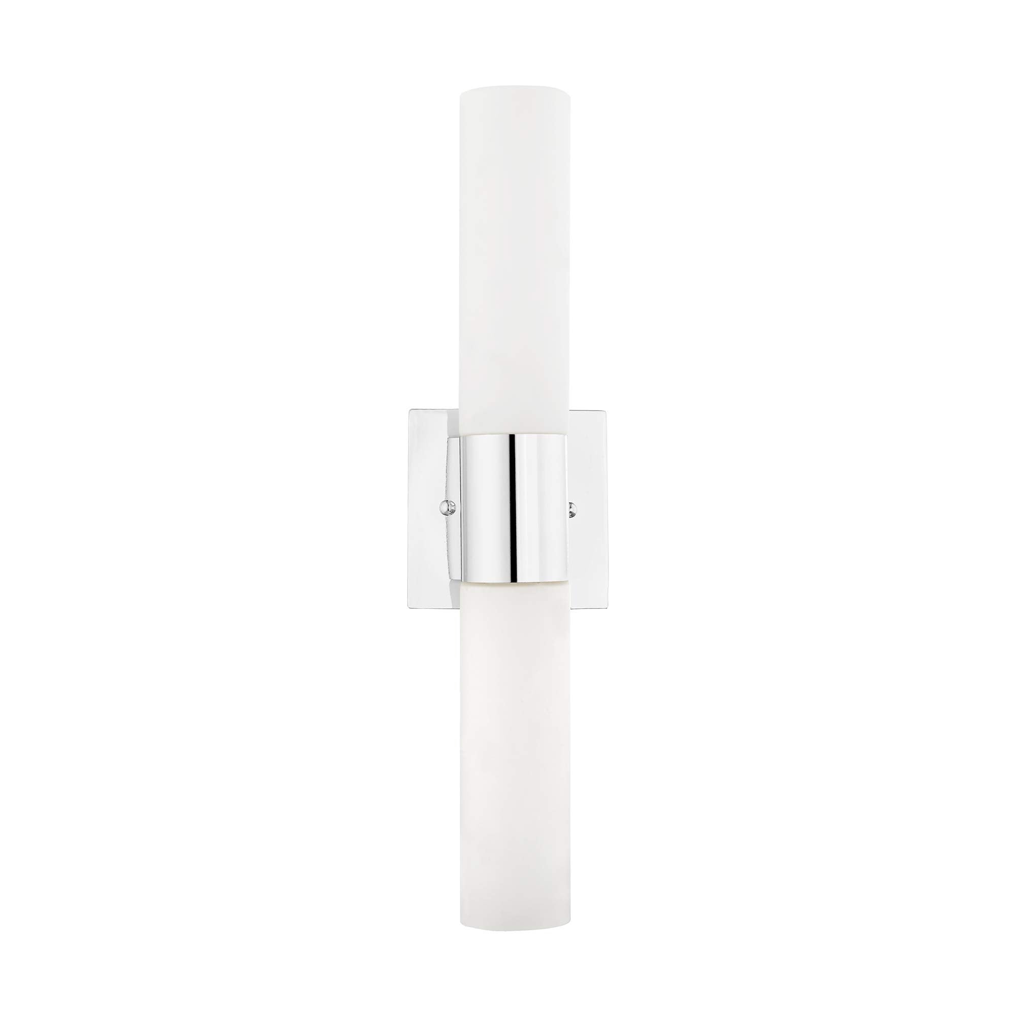 Livex Aero 2-Light Bath Light, Chrome, Alloy Steel, 4.5in x 18in, Model 10102-05