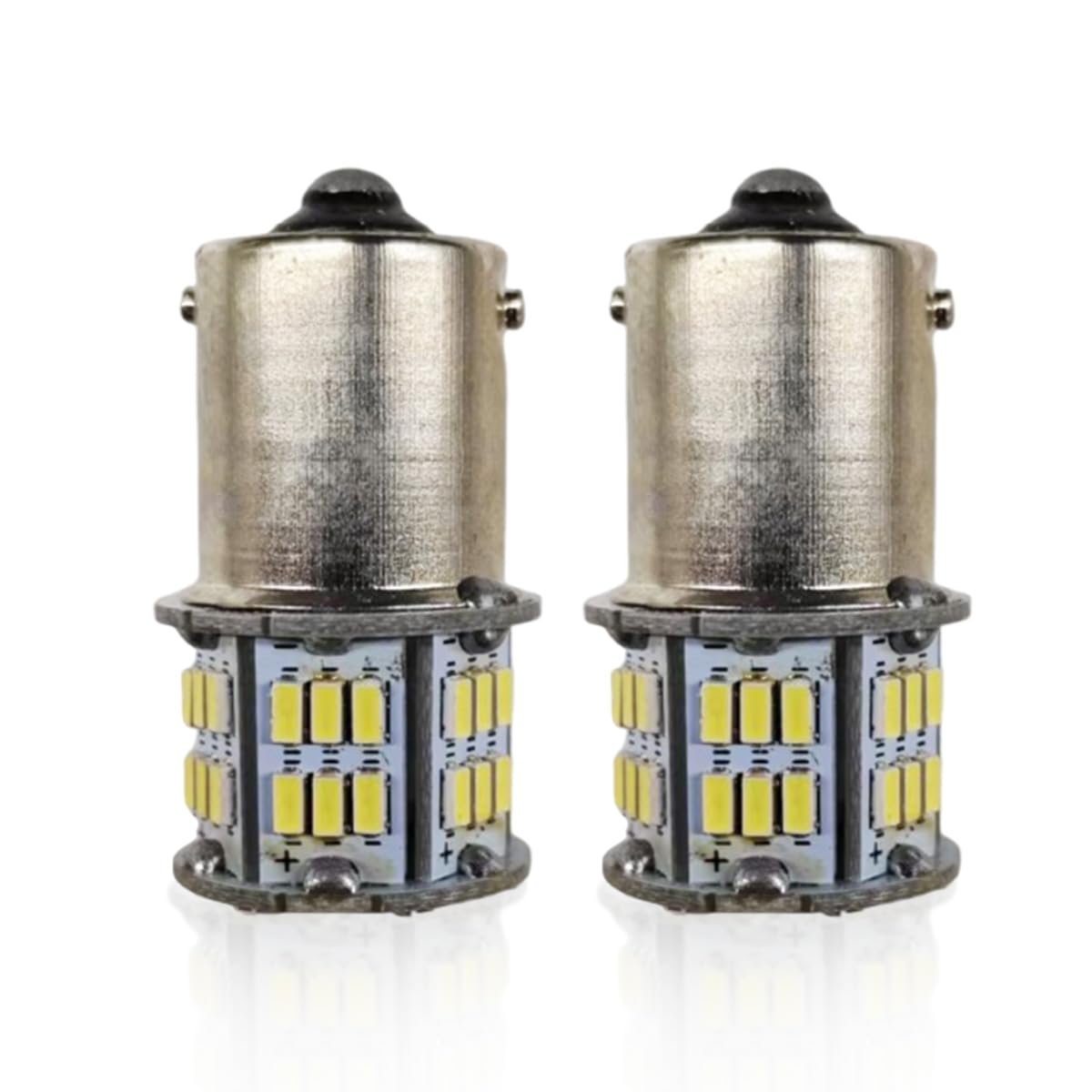 Craedli 2PCS 1156 Car LED Bulb, 12V 54SMD Bright Auto Brake Light Bulbs Replacement, 1141 1003 BA15S Single Contact White Car Ba