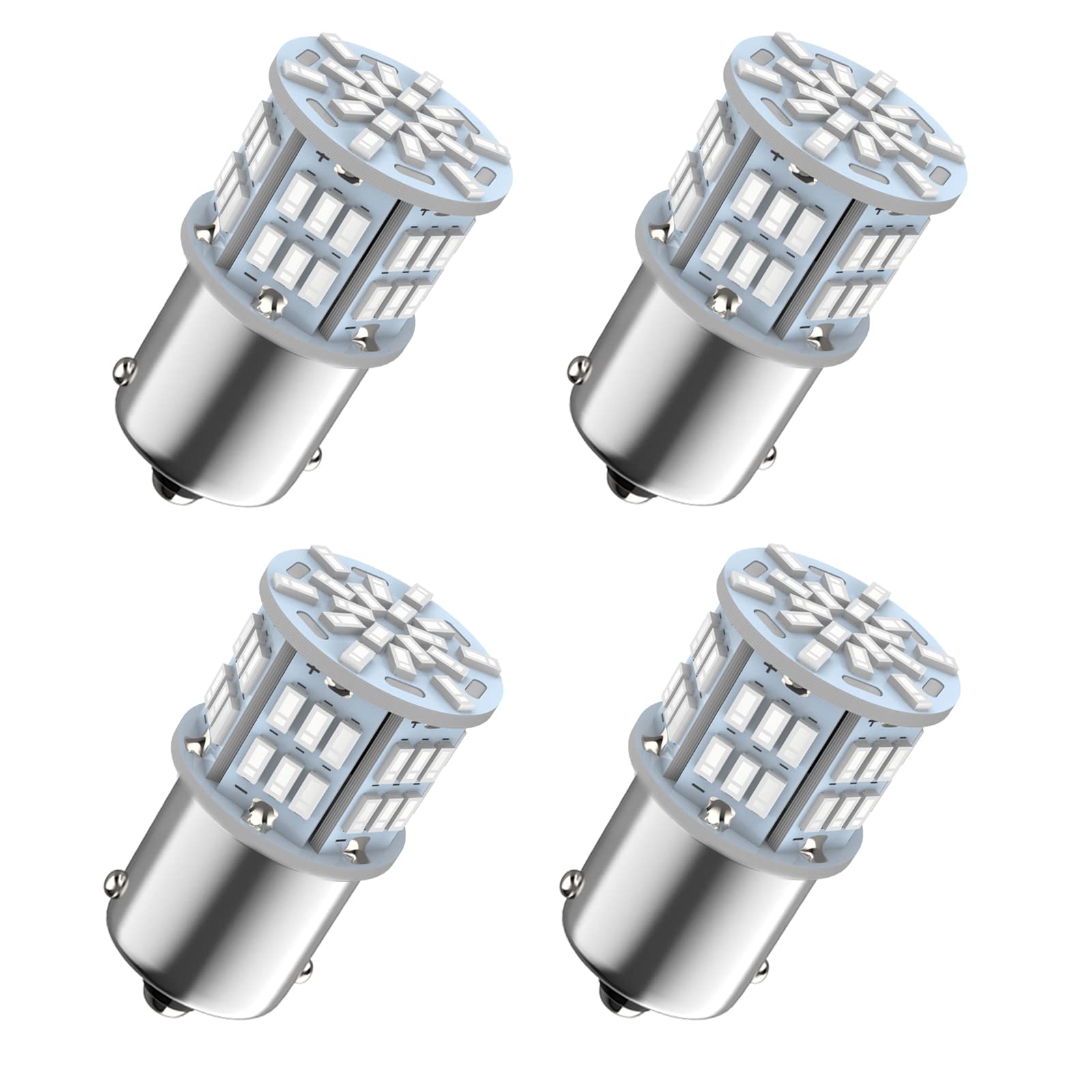 Melphan-Auto 1156 LED Bulbs 54-SMD for Vehicle Lights, 12V-24V, Blue, 4pcs