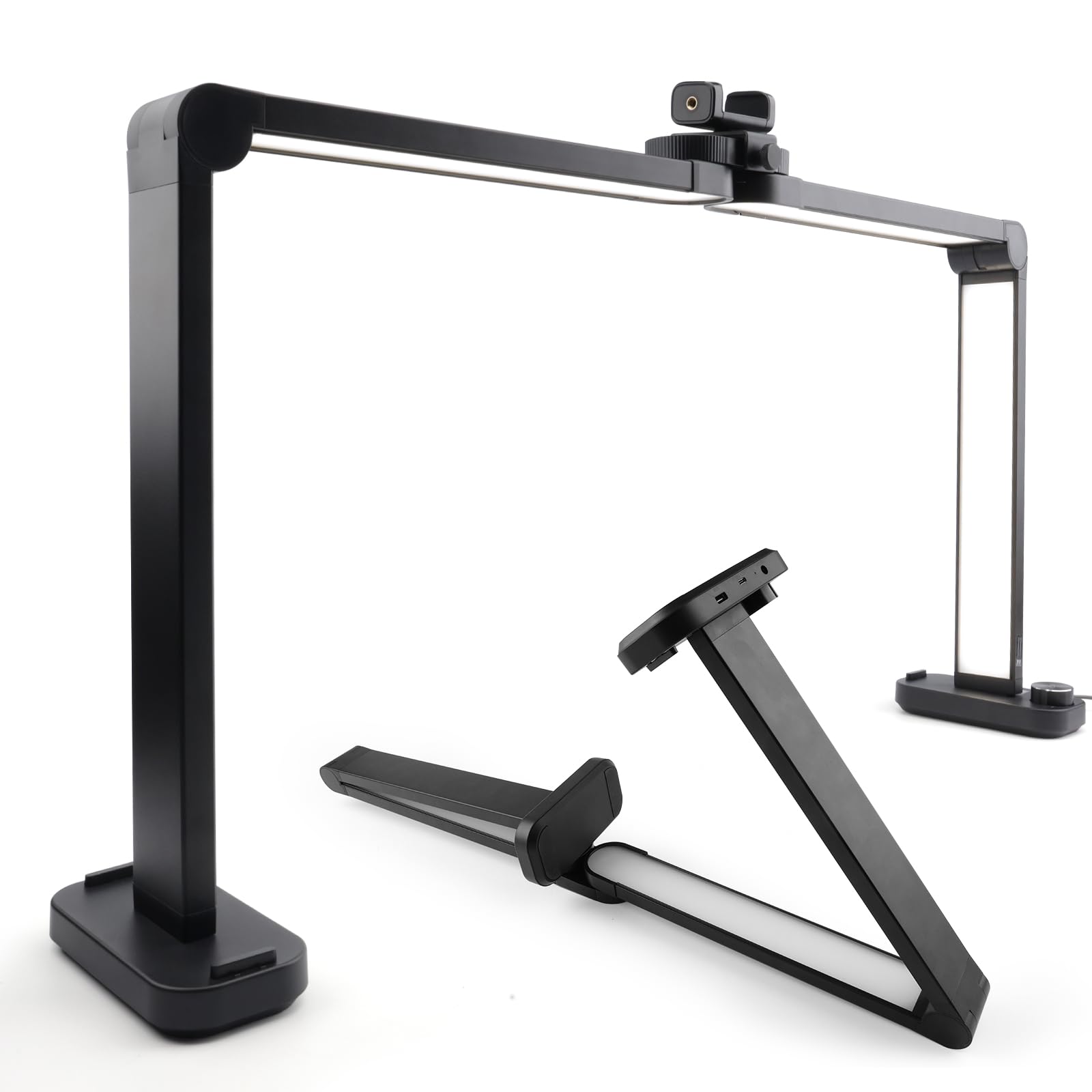 BQAN Nail Tech Lamp, 40W Foldable LED Desk Light, 3 Modes, 3000k-6000k, Black, Model BQMT-855