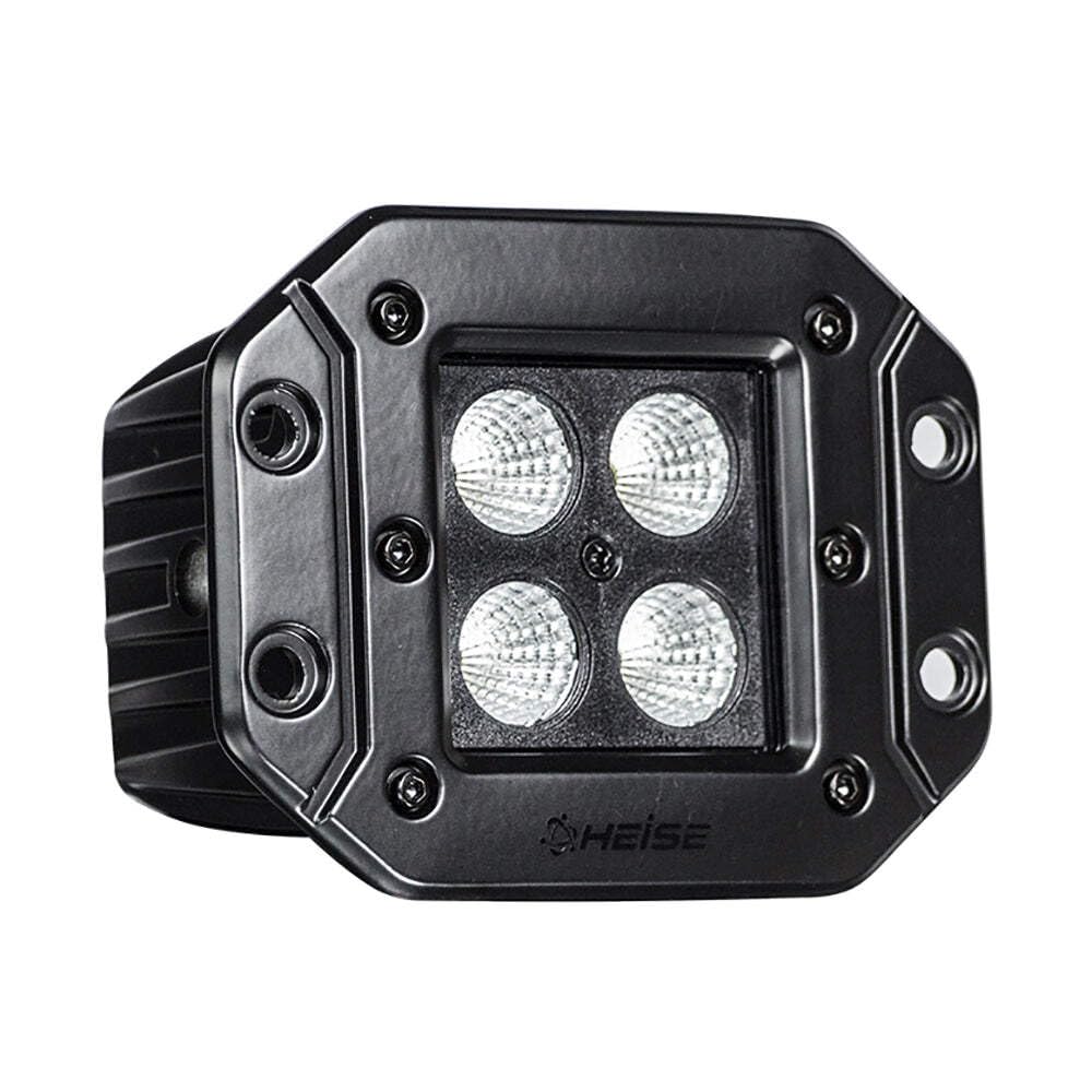 Heise - 3 Inch Flush Mount 4 Led Cube Flood Light (Blackout Series) (He-Bfmcl2)