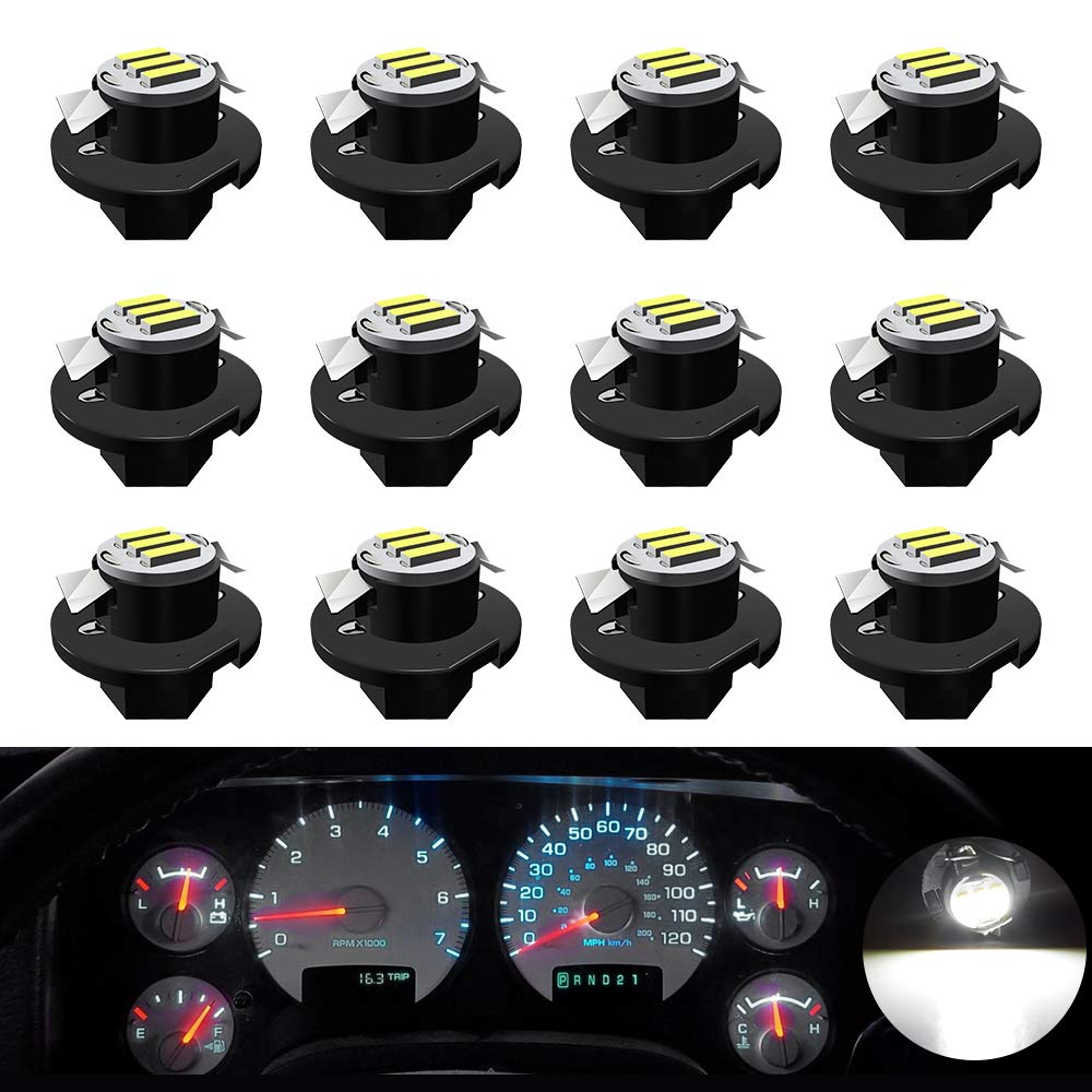 Roccs Instrument Gauge Cluster Speedometer Led Light Bulbs For 2002 2003 2004 2005 2006 Ram 1500 2500 3500, B8.4D White Lights