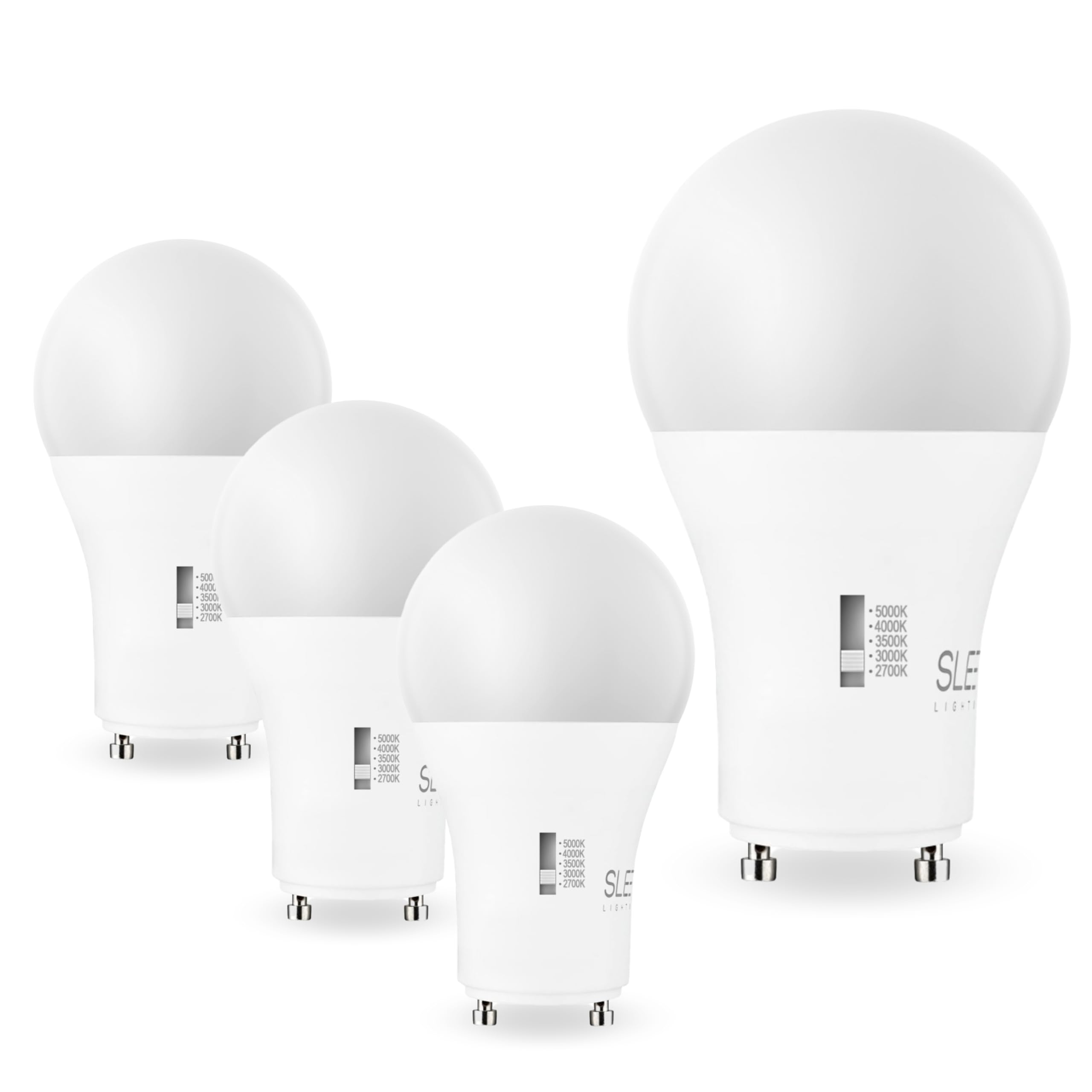 Sleeklighting | 11W, 75W Eq, Gu24 Base Led 2 Prong Light Bulbs, Ul Approved, 120V, Mini Twist Lock, 5Cct (2700K-5000K) Dimmable 