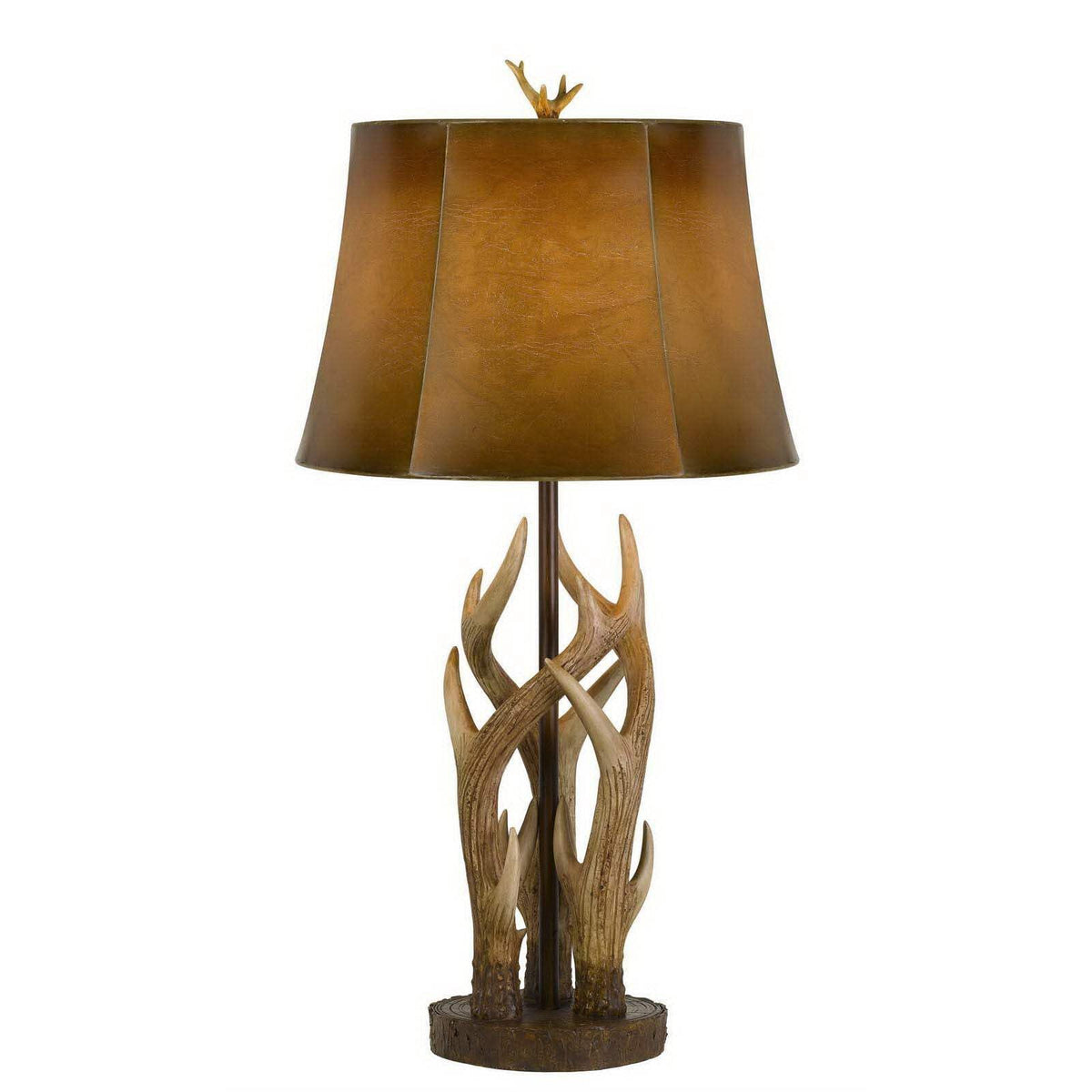 Homeroots 33&quot; Table Lamp With Drum Shade - Elegant Brown Lighting For Home Decor