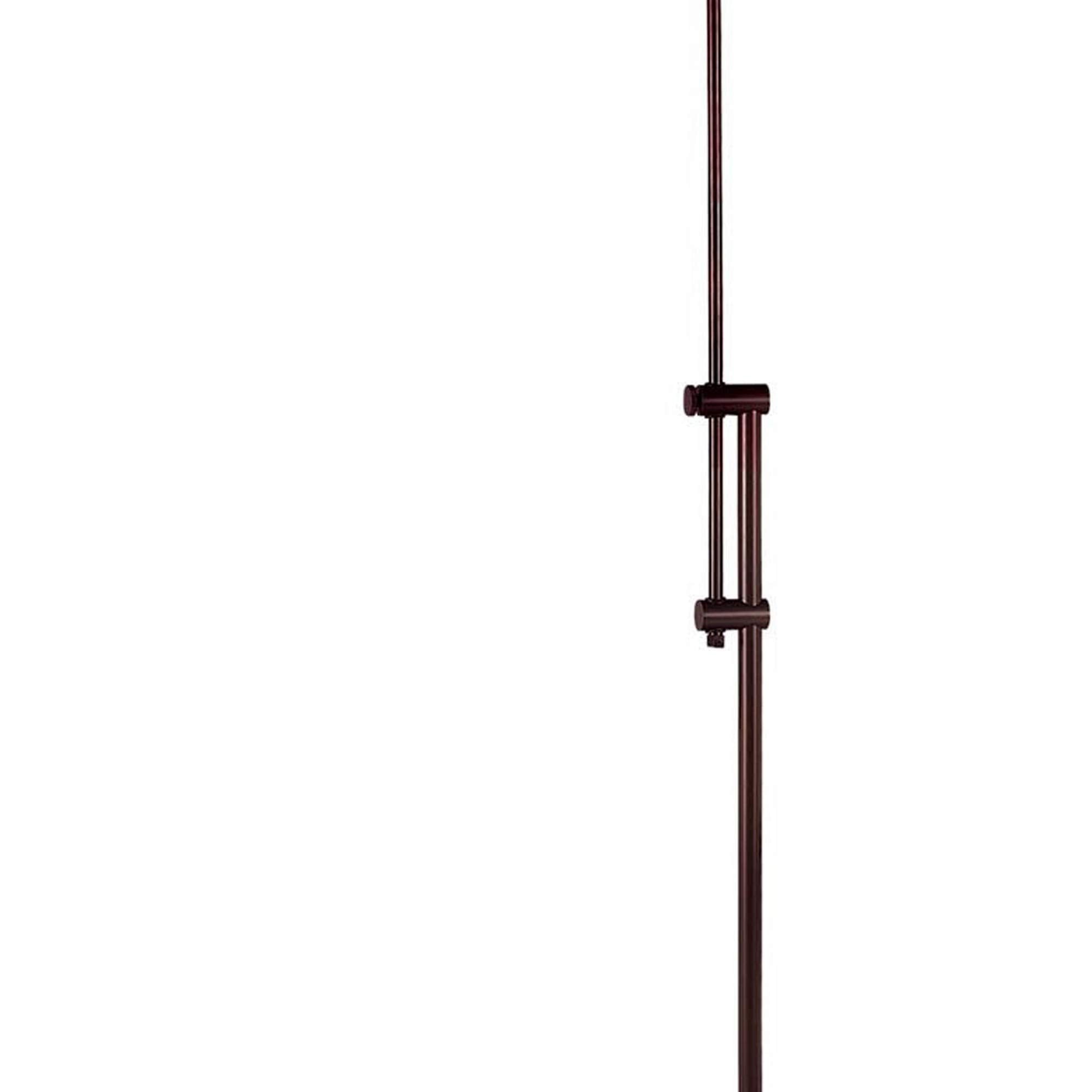 Benjara 3 Way Metal Floor Lamp With And Adjustable Height Mechanism, Brown
