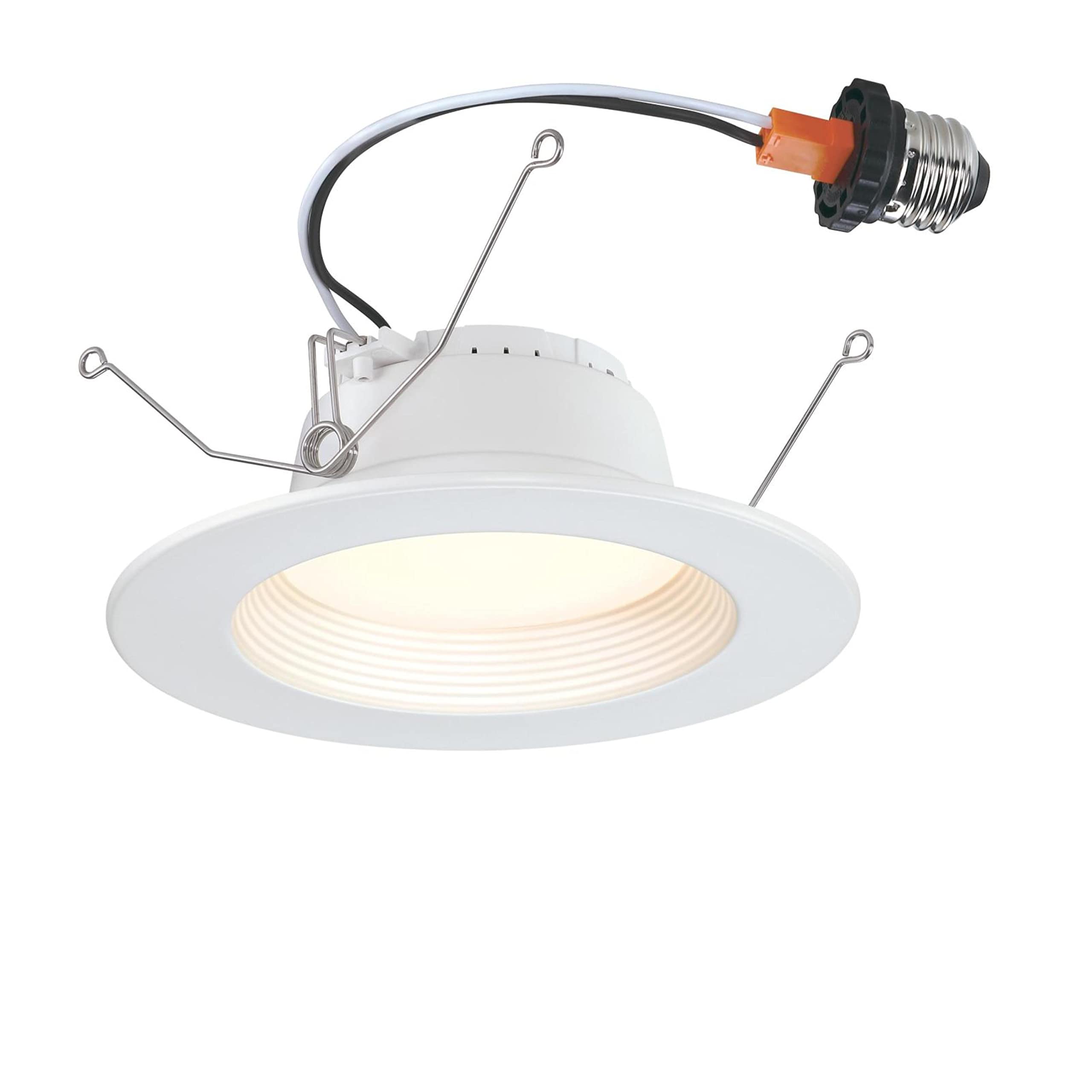 Westinghouse 5239000 12 Watt (80-Watt Equivalent) 5-6 Inch Recessed LED Downlight Dimmable Warm White Energy Star, Medium Base,