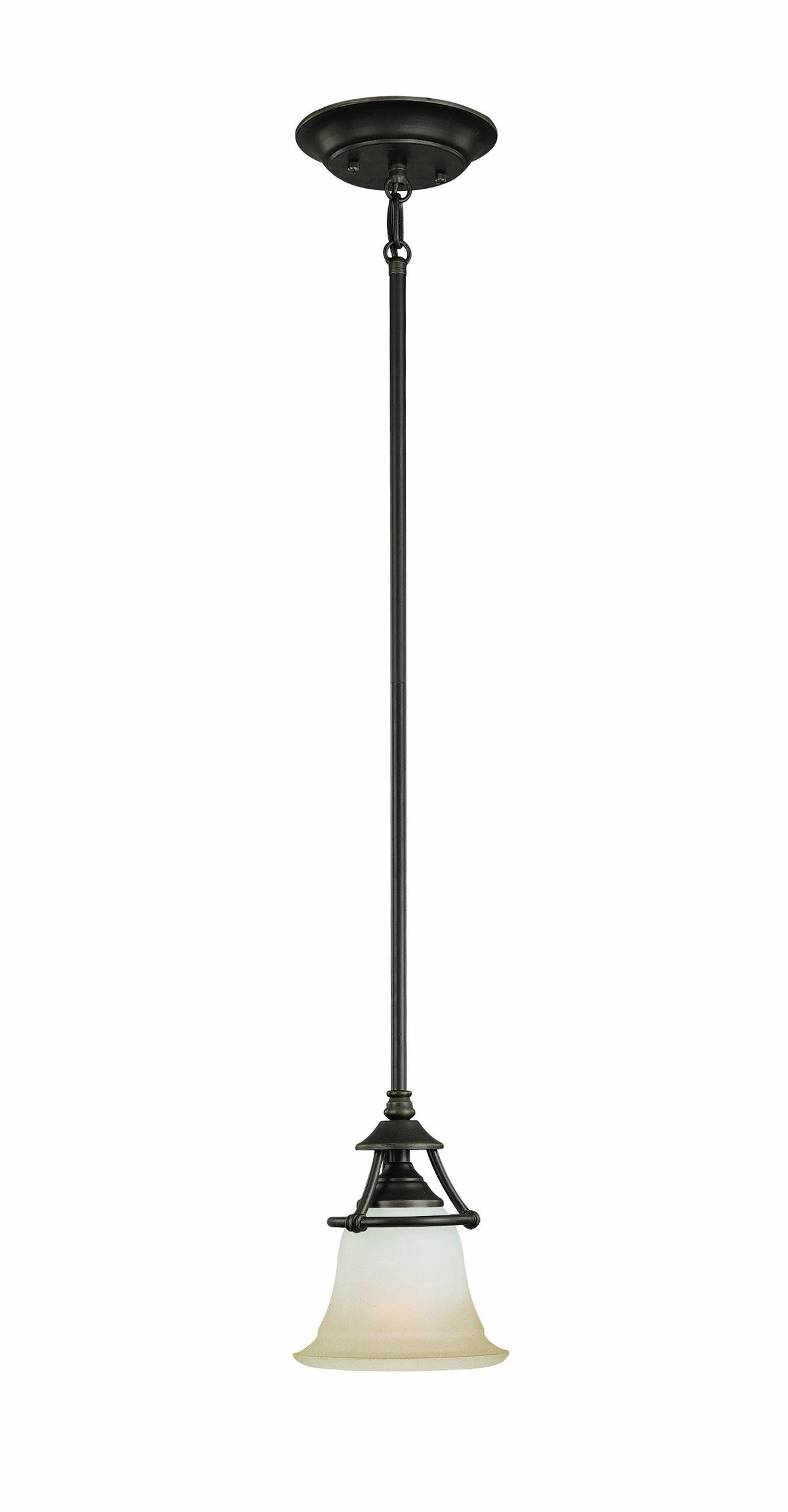 Thomas Lighting Sl825662 Harmony 1-Light Pendant In Aged Bronze, 7&quot; L X 7&quot; W X 8&quot; H
