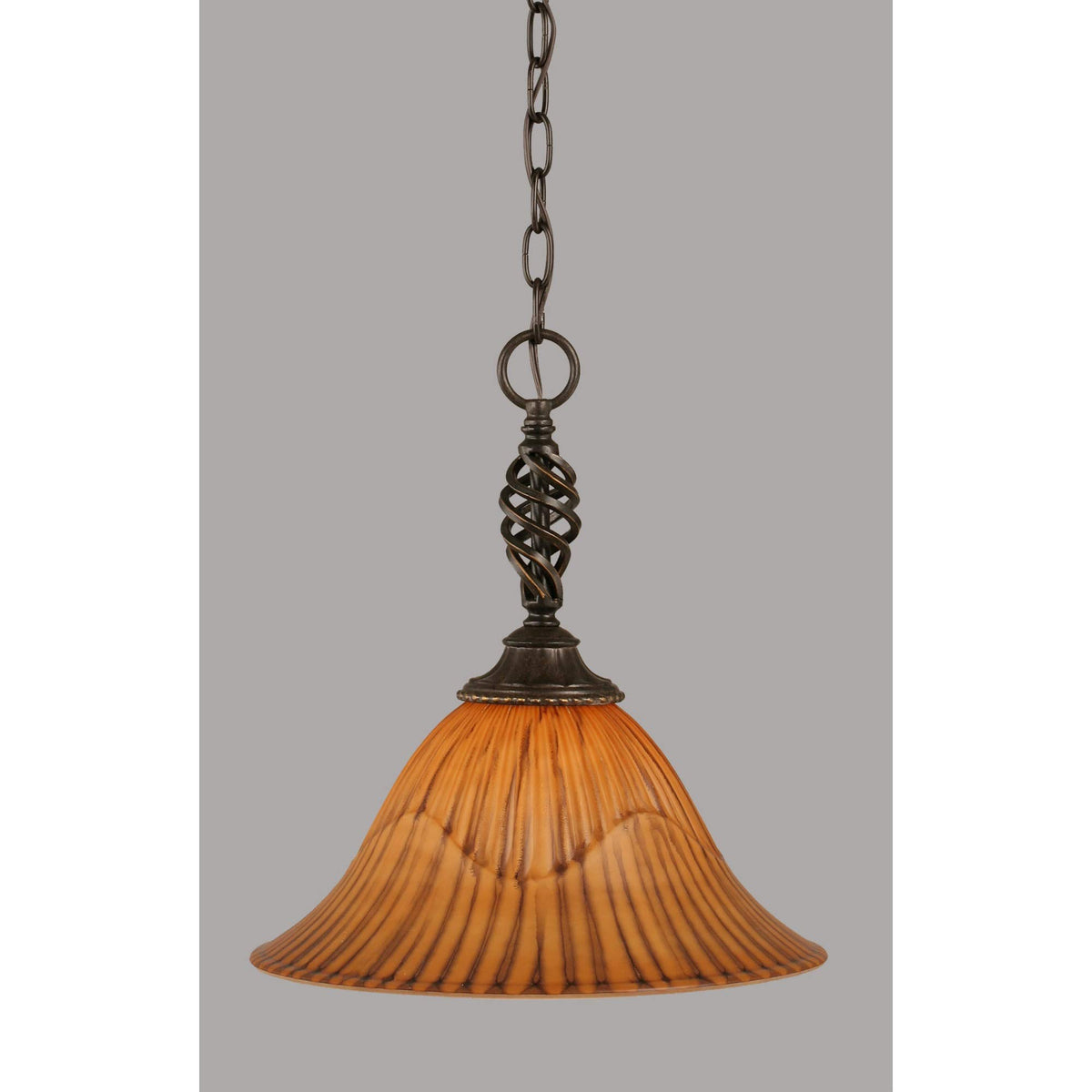 Toltec Lighting Elegante 1 Light Pendant in Dark Granite (82-DG-58319)