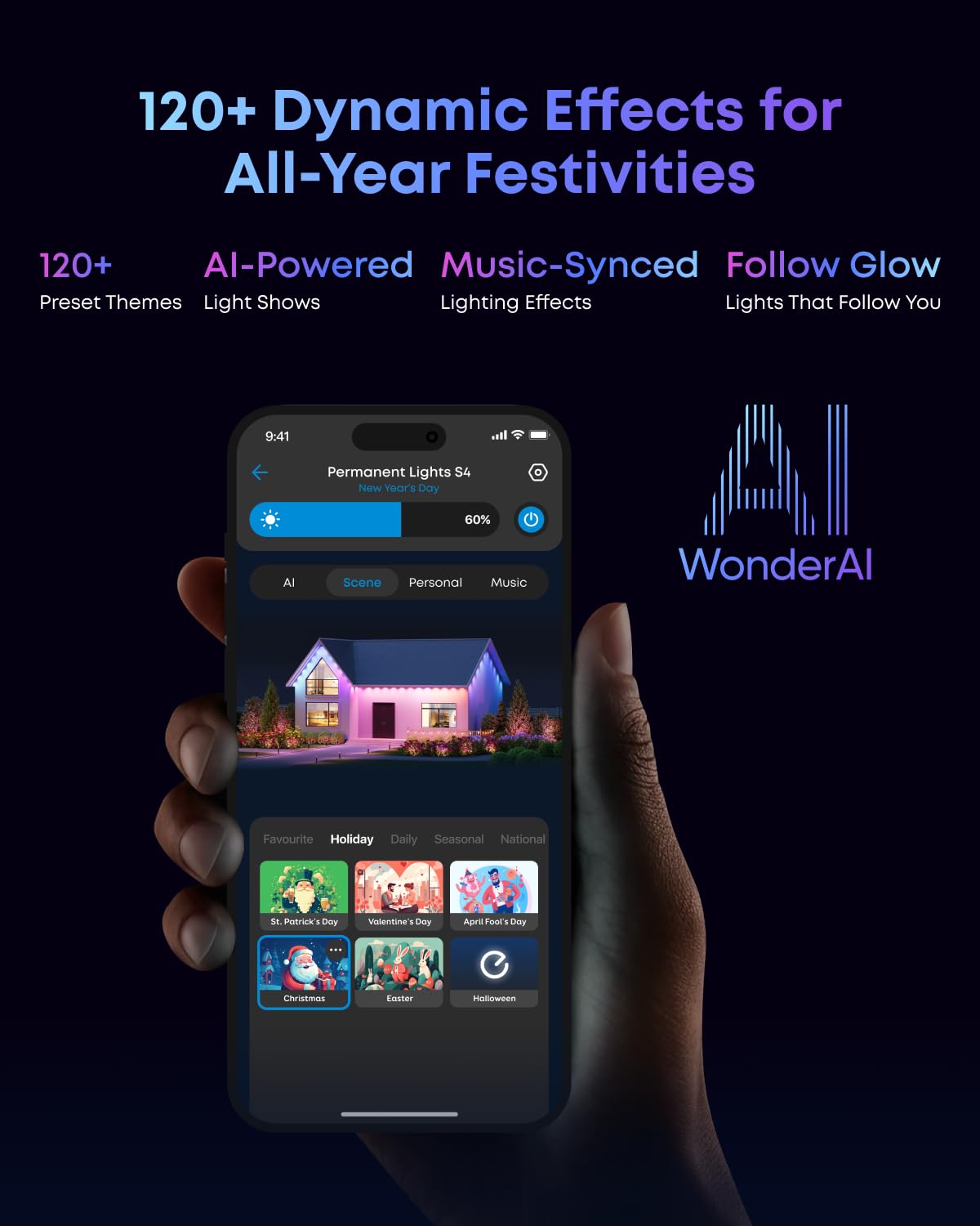 eufy S4 200ft Permanent Outdoor Lights, 144 LED, Smart RGBWW, IP67 Waterproof, 3D Radar-Activated, Music Mode, Model T8L04